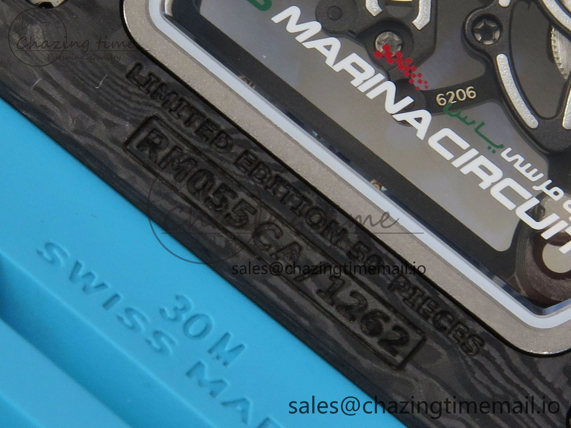 RM055 NTPT Yas Marina Circuit Edition MLF 1:1 Best Edition on Blue Rubber Strap RMUL2 Super Clone