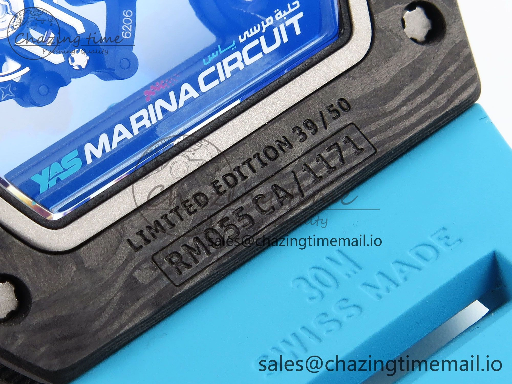 RM055 NTPT ZF 1:1 Best Edition Blue Bezel Blue Crown on Rubber Strap RMUL2 Super Clone