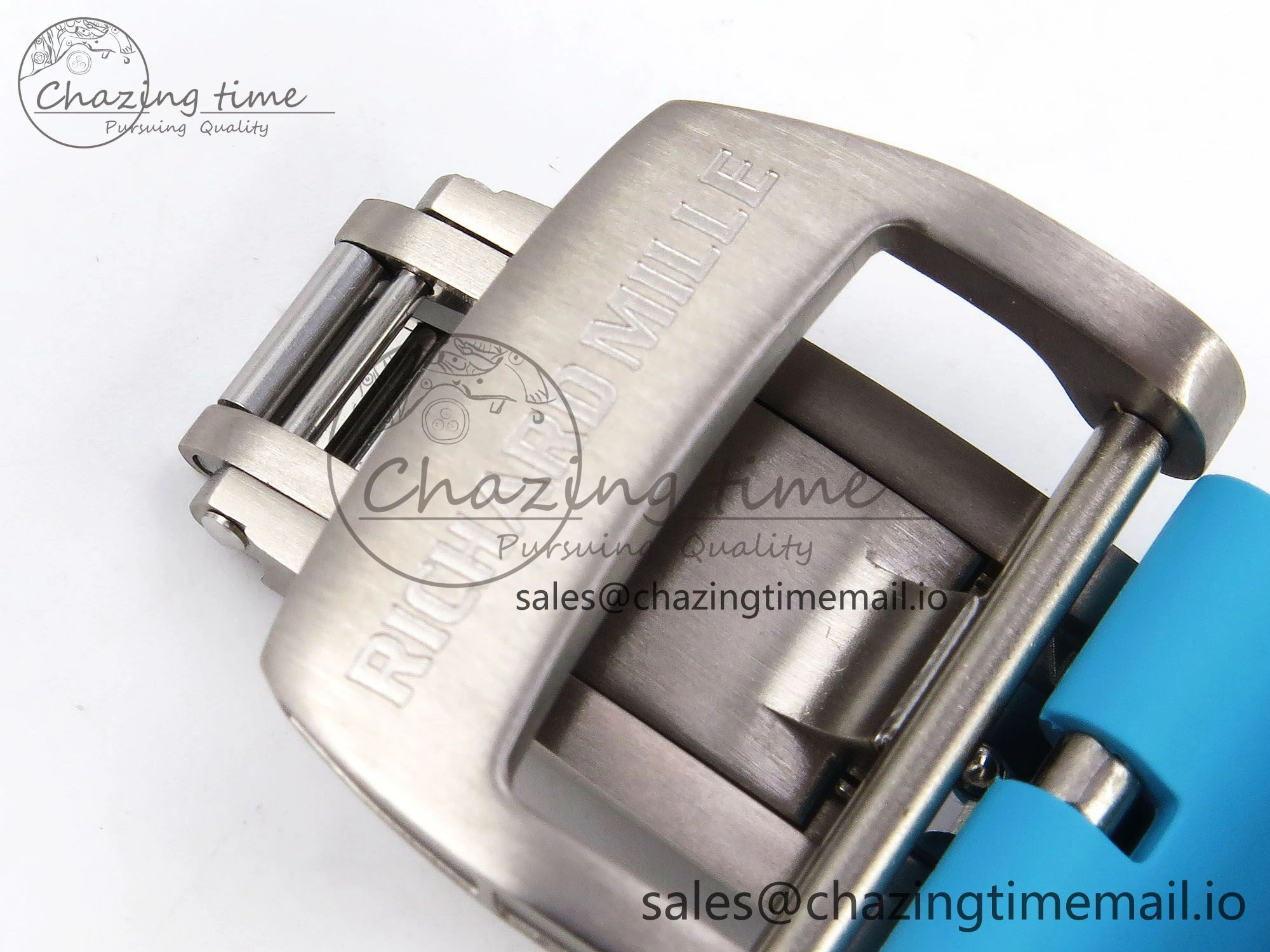 RM055 NTPT ZF 1:1 Best Edition Blue Bezel Blue Crown on Rubber Strap RMUL2 Super Clone