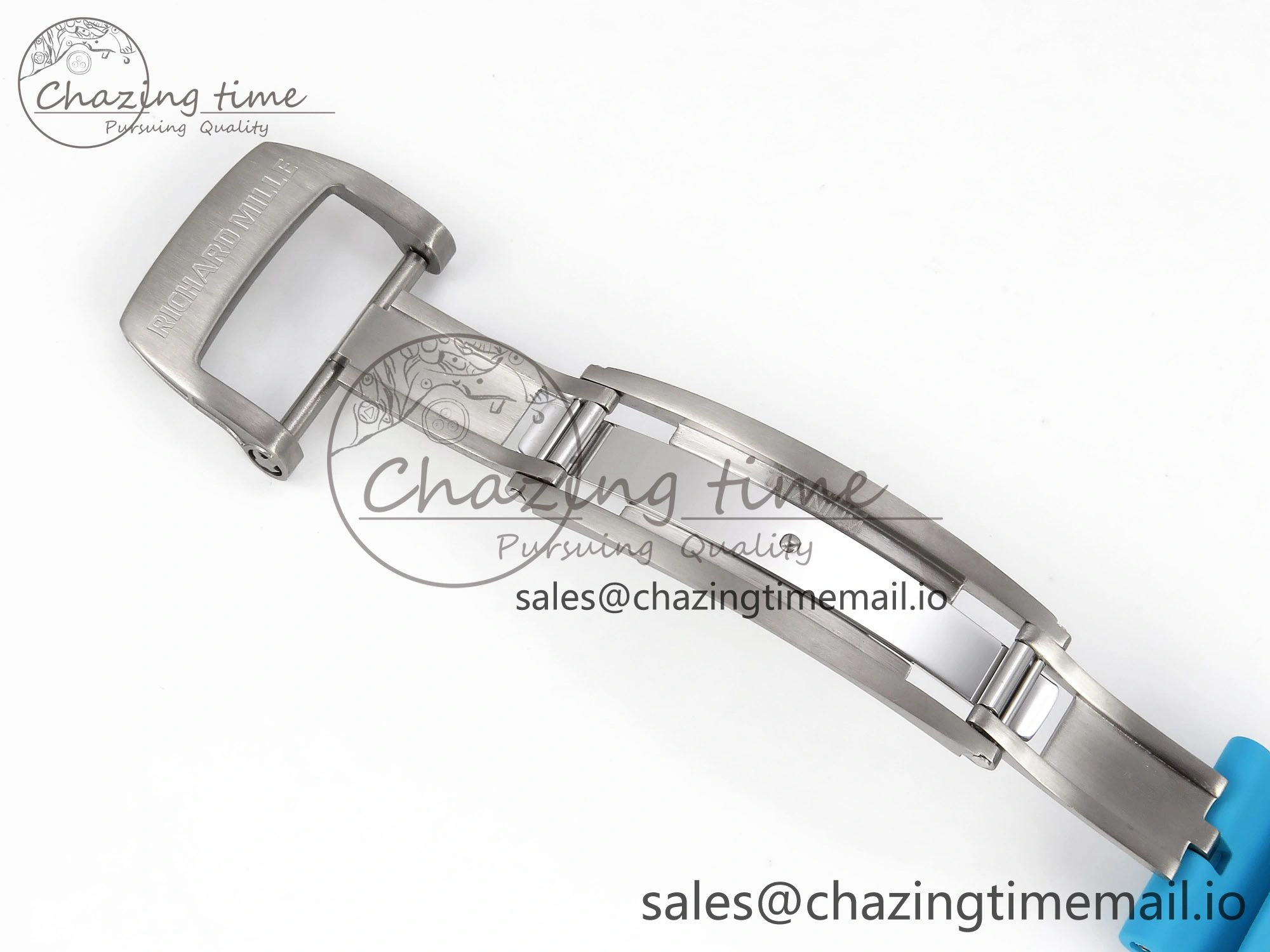 RM055 NTPT ZF 1:1 Best Edition Blue Bezel Blue Crown on Rubber Strap RMUL2 Super Clone