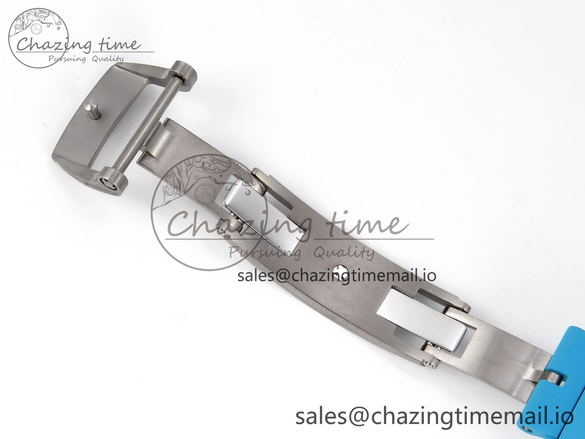 RM055 NTPT ZF 1:1 Best Edition Blue Bezel Blue Crown on Rubber Strap RMUL2 Super Clone