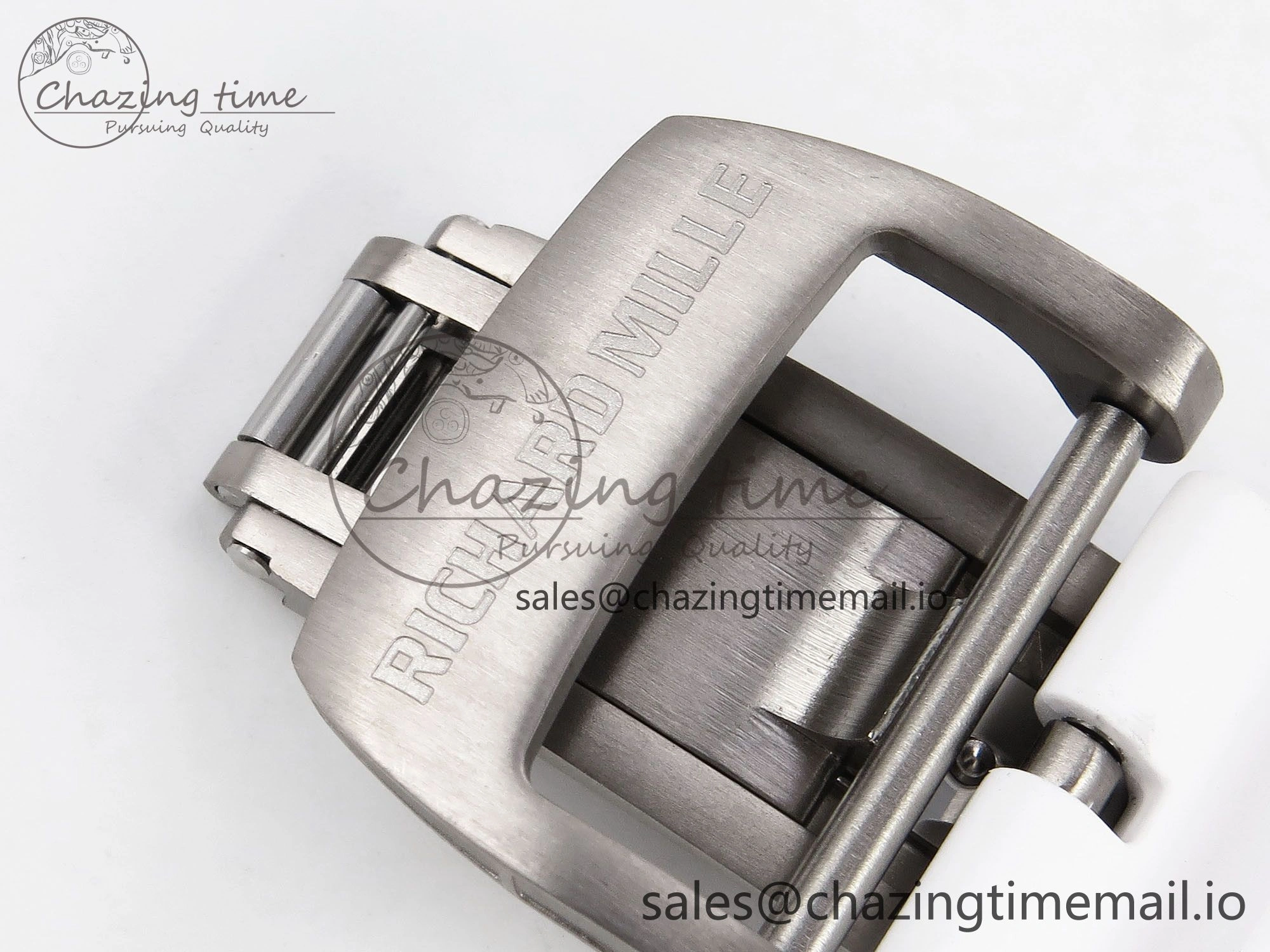RM055 NTPT ZF 1:1 Best Edition Blue Bezel White Crown on Rubber Strap RMUL2 Super Clone