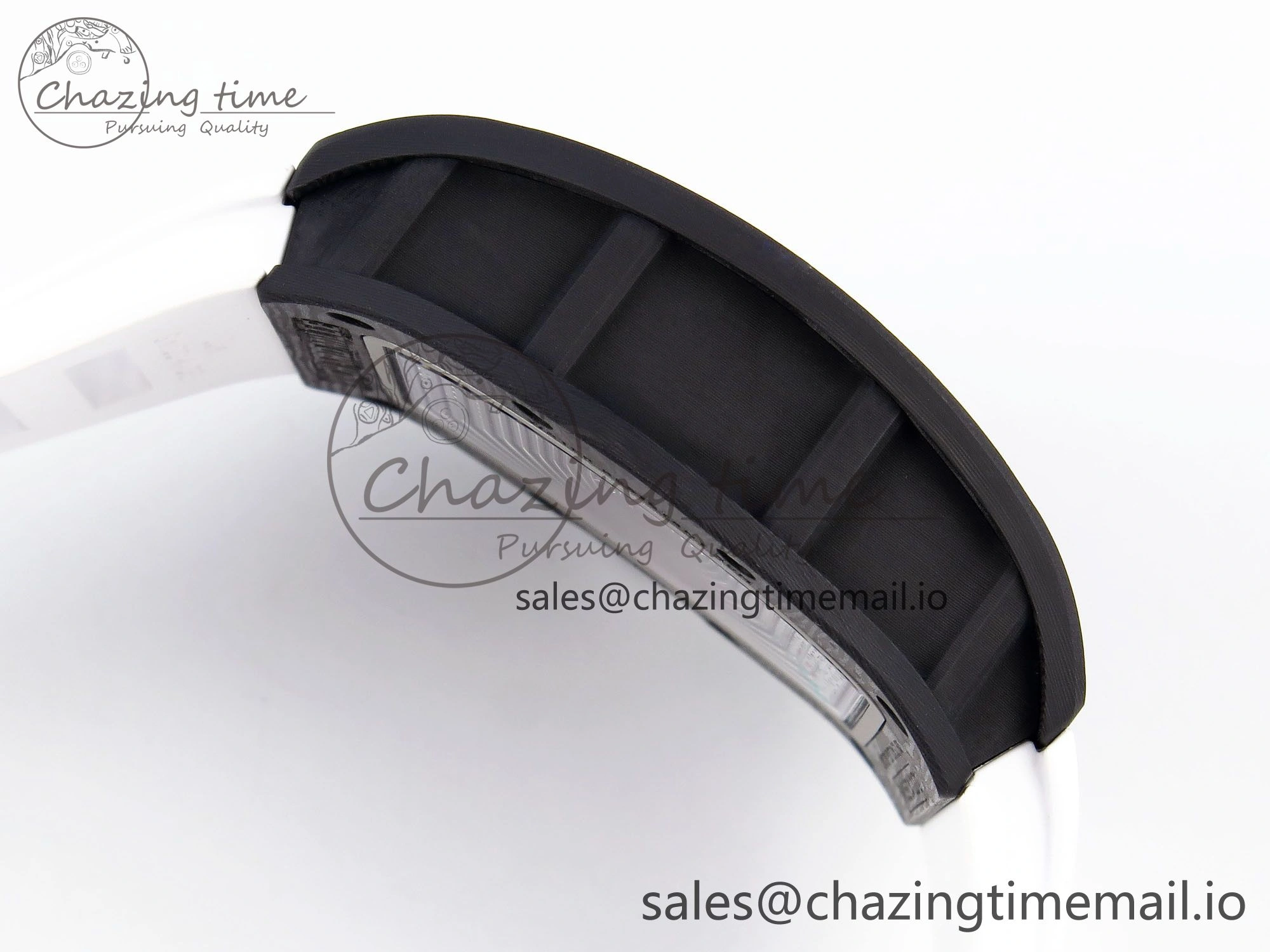 RM055 NTPT ZF 1:1 Best Edition Blue Bezel White Crown on Rubber Strap RMUL2 Super Clone
