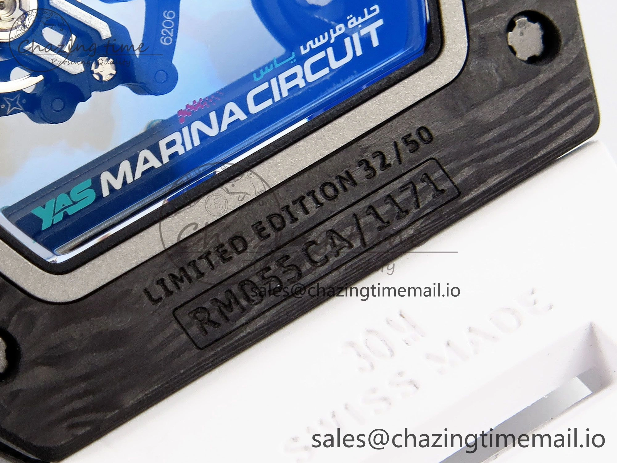 RM055 NTPT ZF 1:1 Best Edition Blue Bezel White Crown on Rubber Strap RMUL2 Super Clone