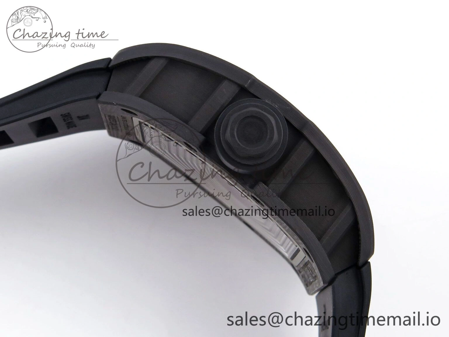RM055 NTPT ZF 1:1 Best Edition Gold Bezel Black Crown on Rubber Strap RMUL2 Super Clone