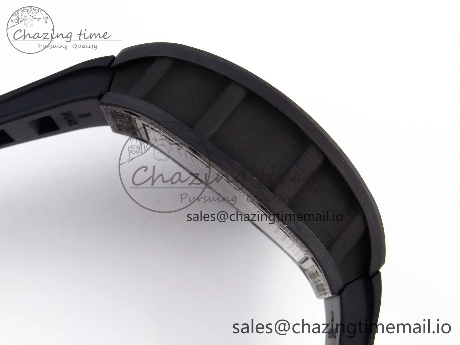 RM055 NTPT ZF 1:1 Best Edition Gold Bezel Black Crown on Rubber Strap RMUL2 Super Clone
