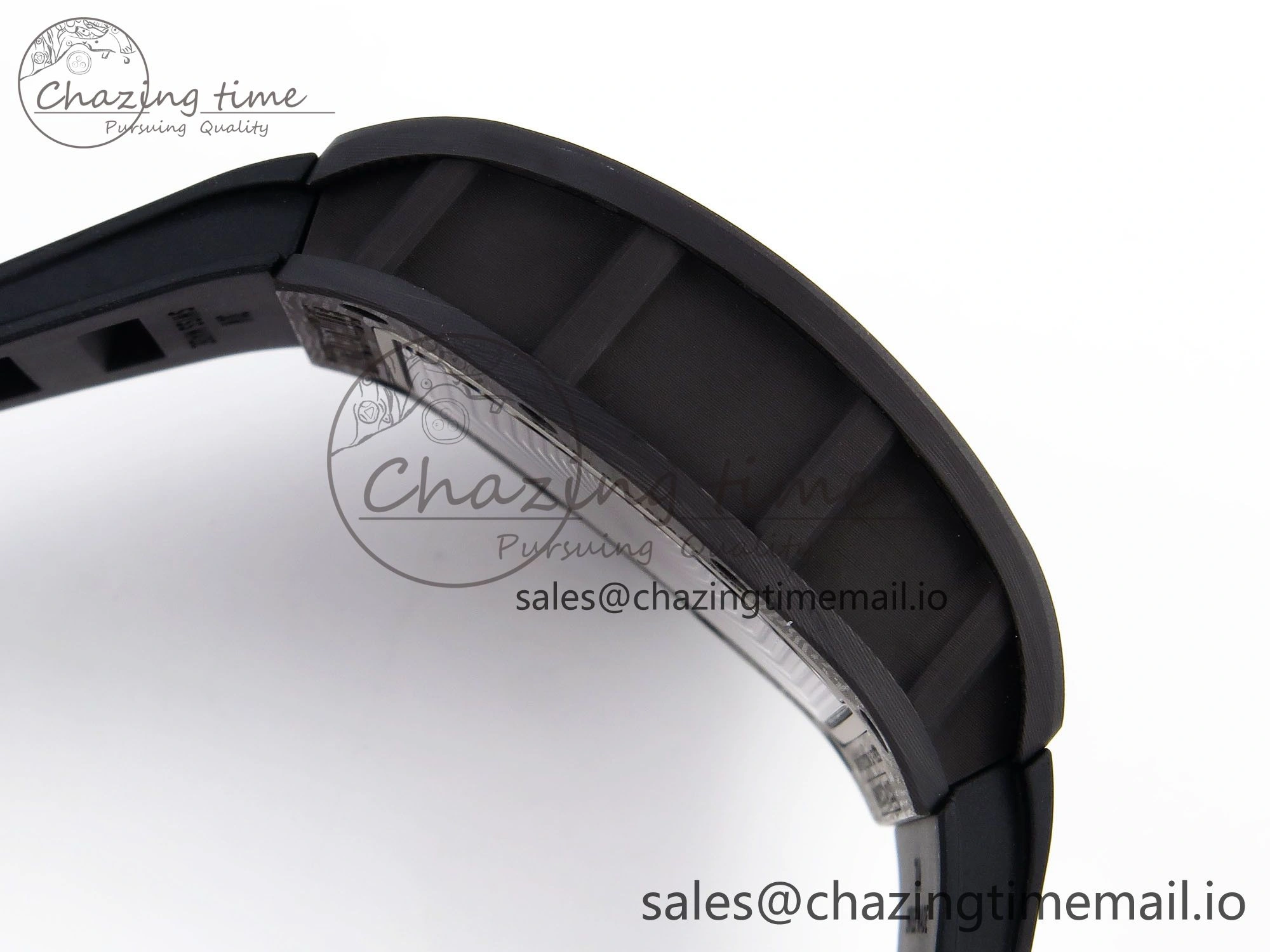 RM055 NTPT ZF 1:1 Best Edition Gold Bezel Black Crown on Rubber Strap RMUL2 Super Clone