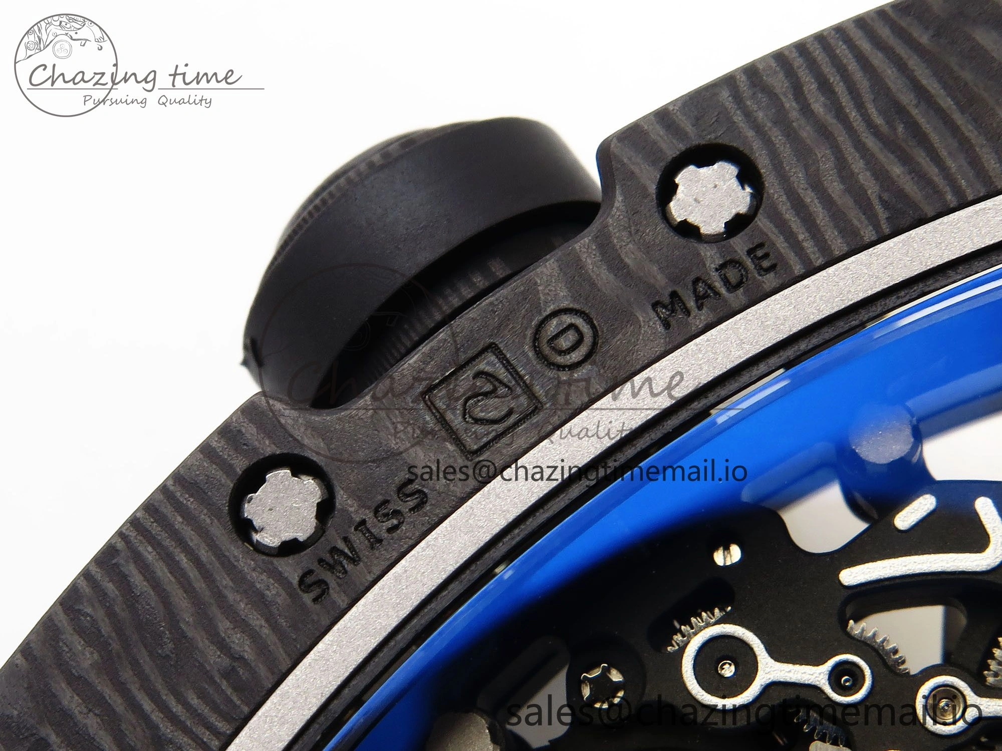 RM055 NTPT ZF 1:1 Best Edition Gold Bezel Black Crown on Rubber Strap RMUL2 Super Clone