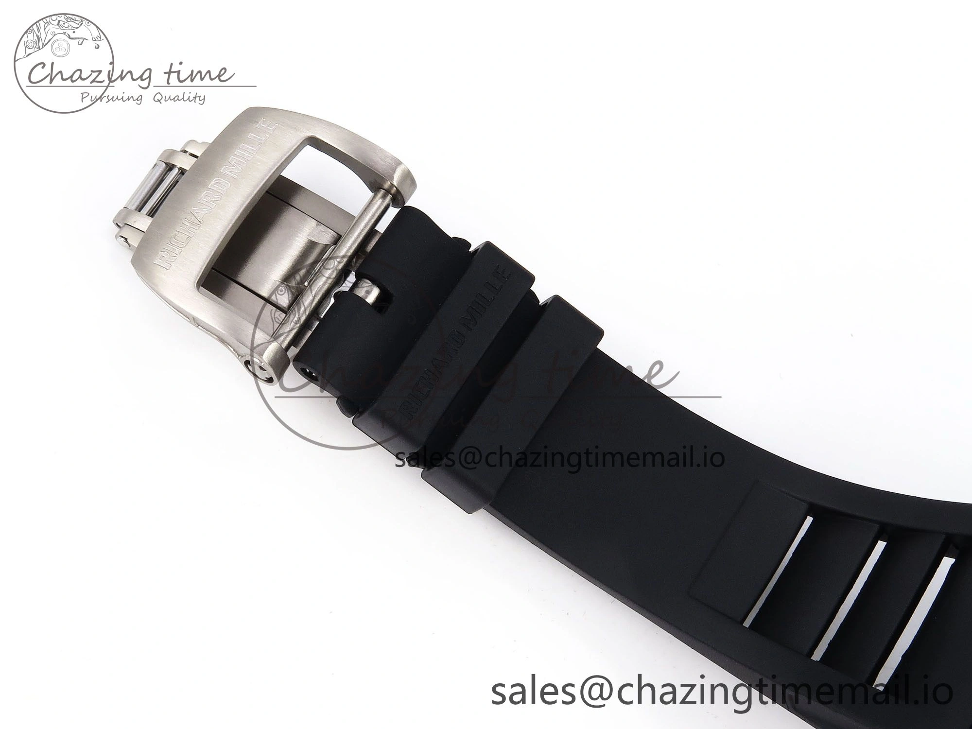 RM055 NTPT ZF 1:1 Best Edition Gold Bezel Black Crown on Rubber Strap RMUL2 Super Clone