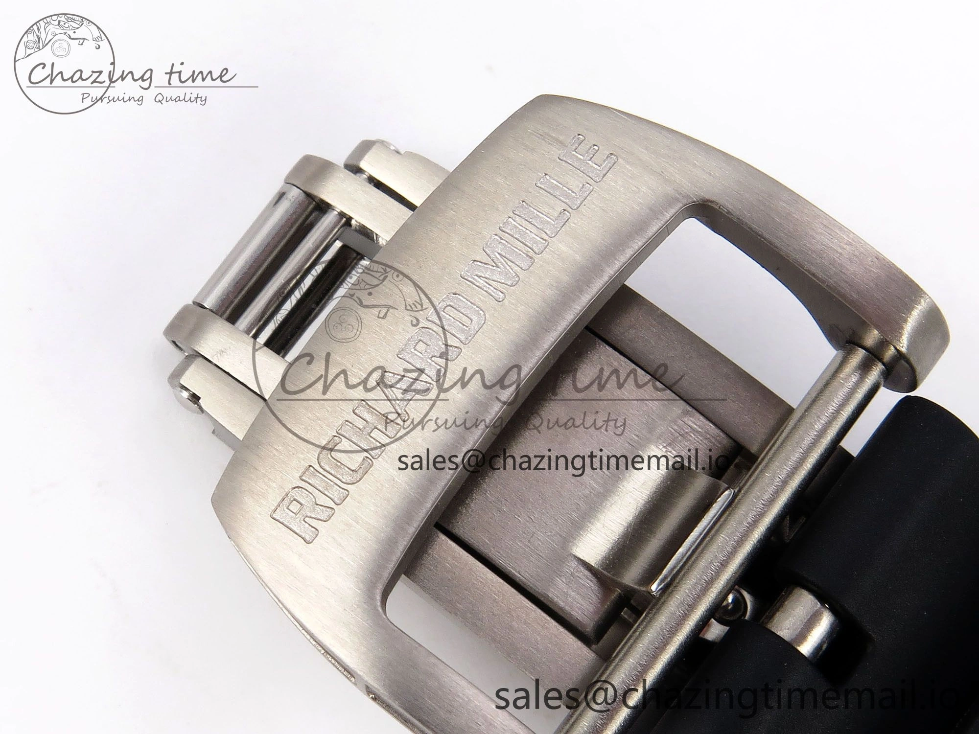 RM055 NTPT ZF 1:1 Best Edition Gold Bezel Black Crown on Rubber Strap RMUL2 Super Clone
