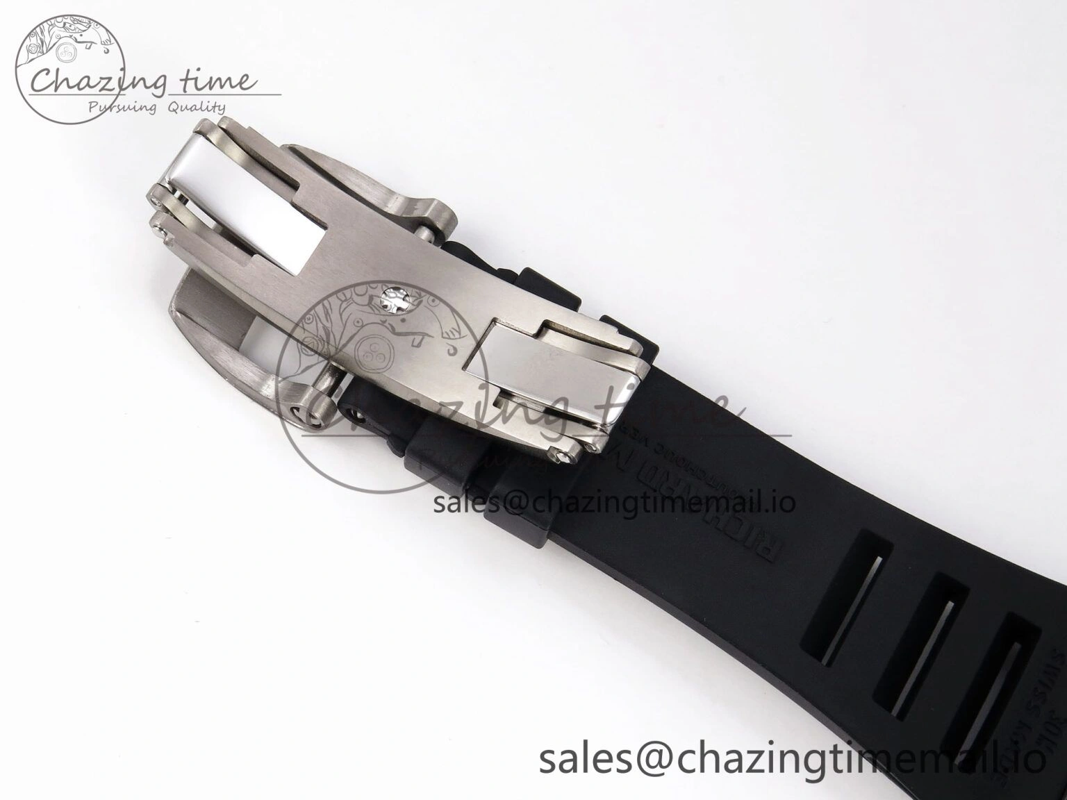 RM055 NTPT ZF 1:1 Best Edition Gold Bezel Black Crown on Rubber Strap RMUL2 Super Clone