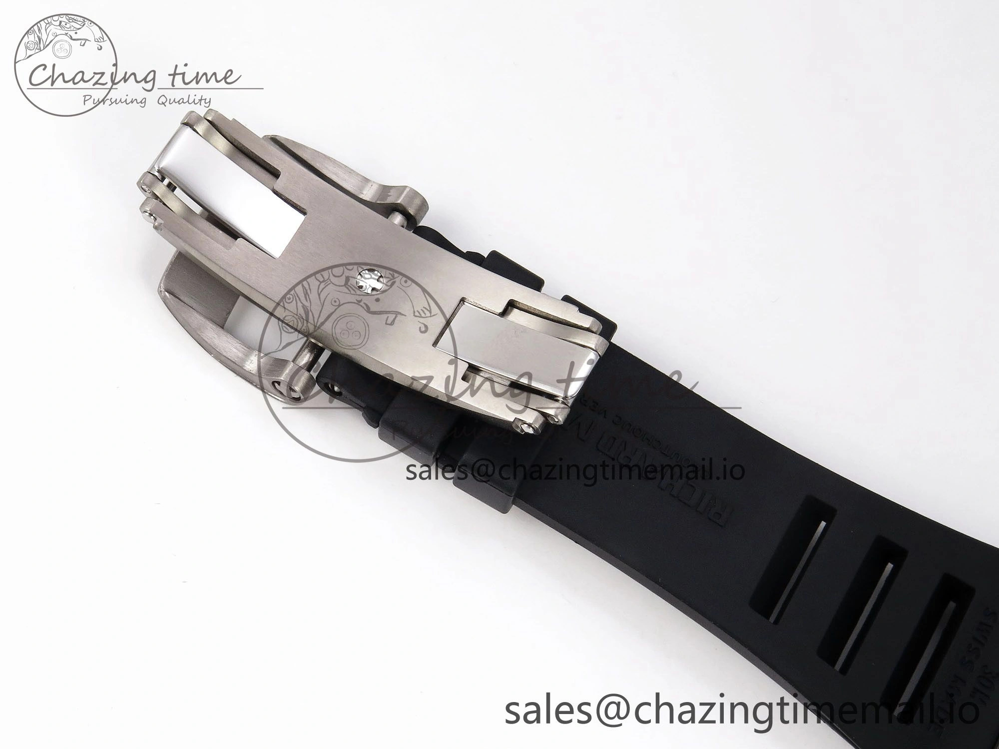 RM055 NTPT ZF 1:1 Best Edition Gold Bezel Black Crown on Rubber Strap RMUL2 Super Clone