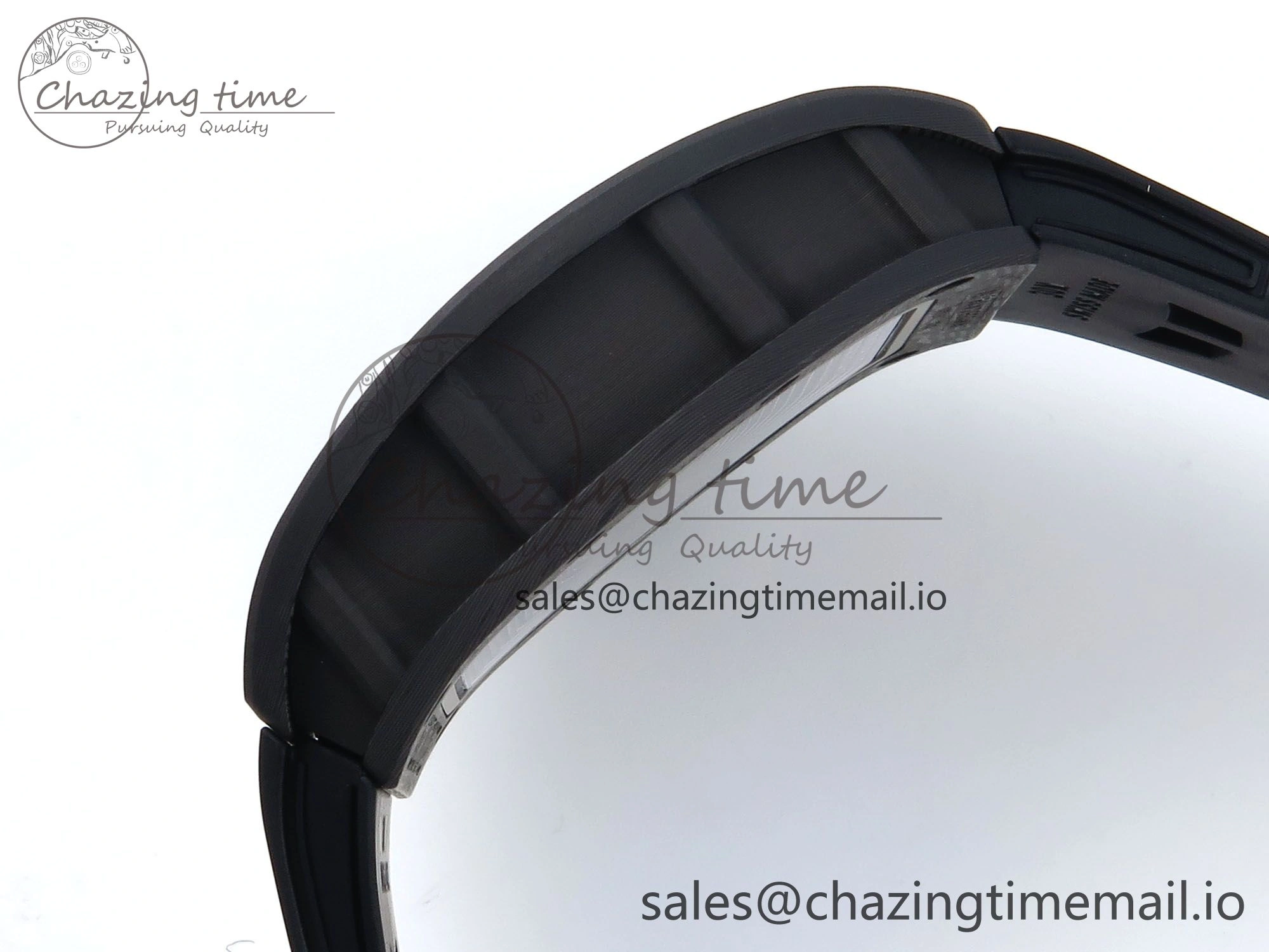 RM055 NTPT ZF 1:1 Best Edition RG Bezel Black Crown on Shark Rubber Strap RMUL2 Super Clone