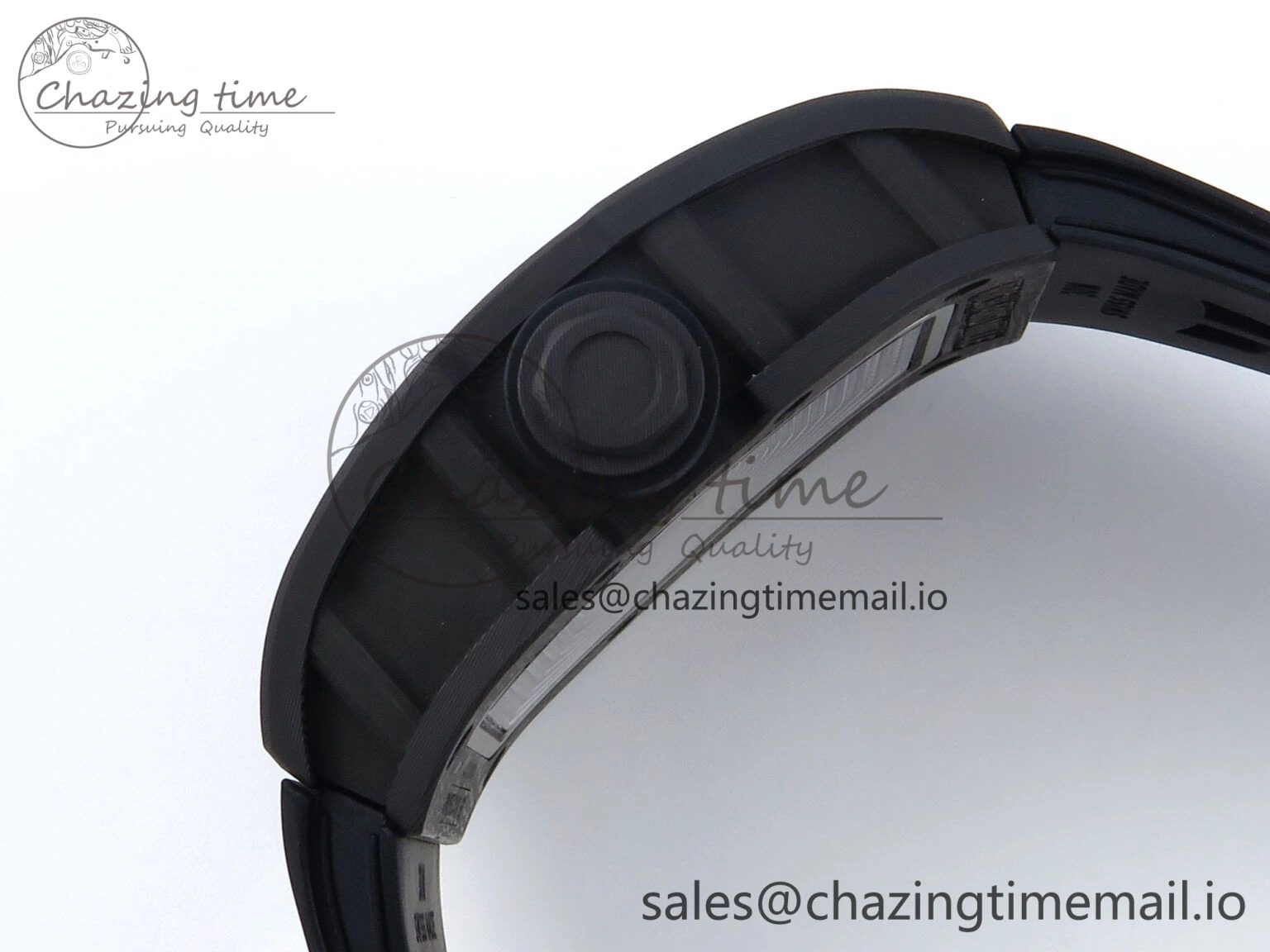 RM055 NTPT ZF 1:1 Best Edition RG Bezel Black Crown on Shark Rubber Strap RMUL2 Super Clone