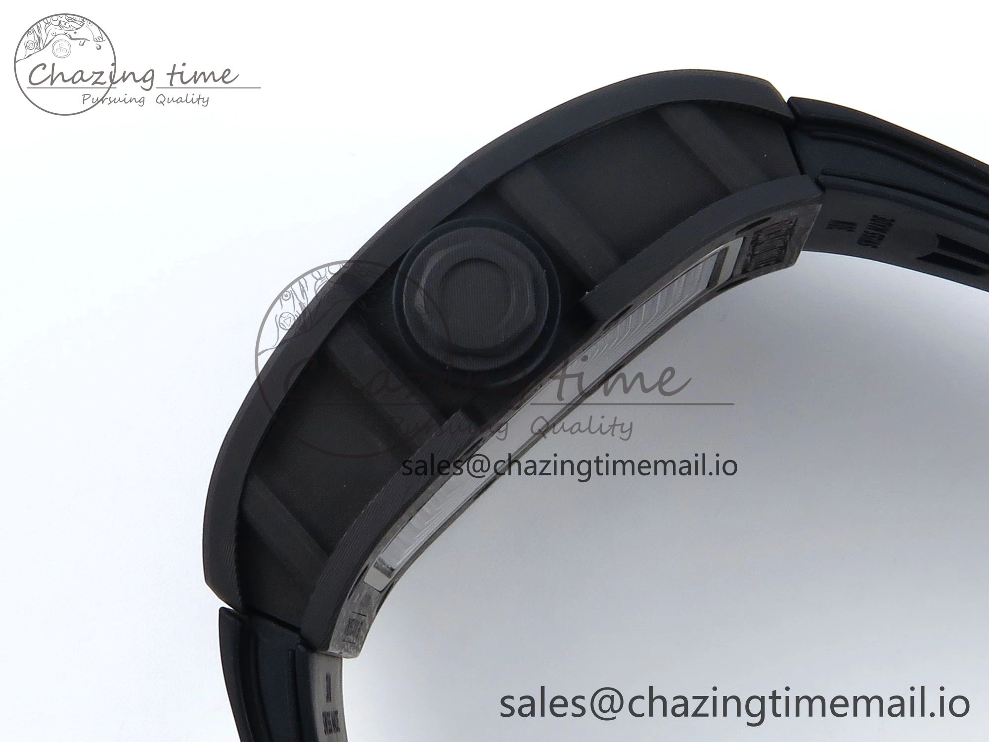 RM055 NTPT ZF 1:1 Best Edition RG Bezel Black Crown on Shark Rubber Strap RMUL2 Super Clone