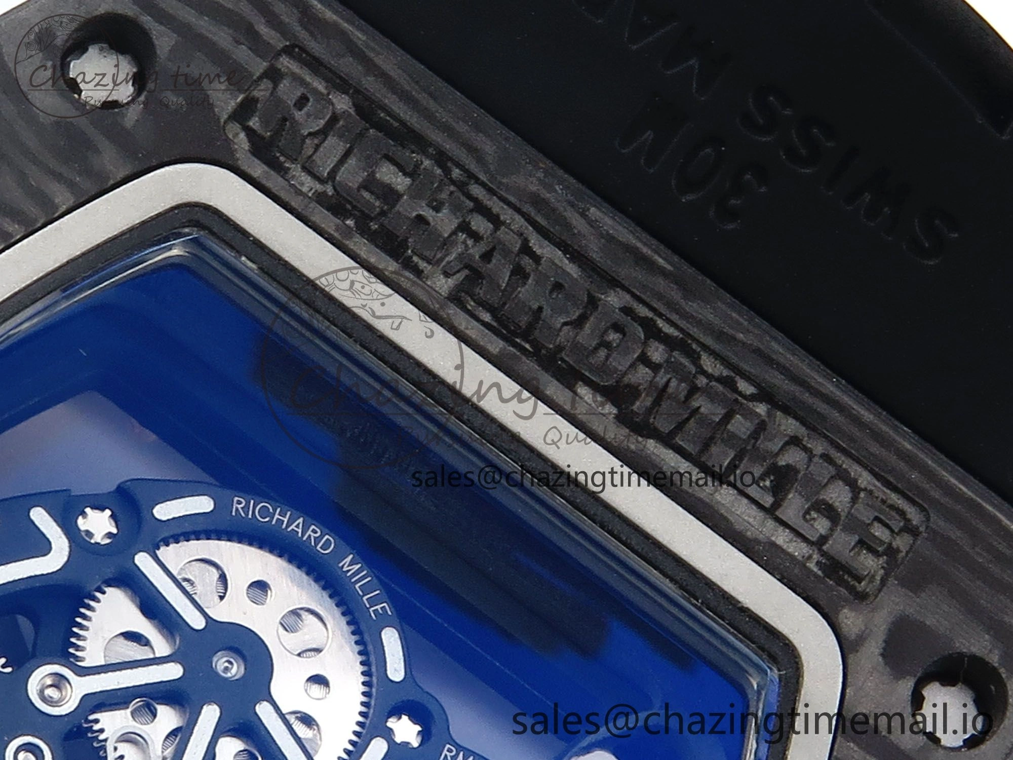 RM055 NTPT ZF 1:1 Best Edition RG Bezel Black Crown on Shark Rubber Strap RMUL2 Super Clone