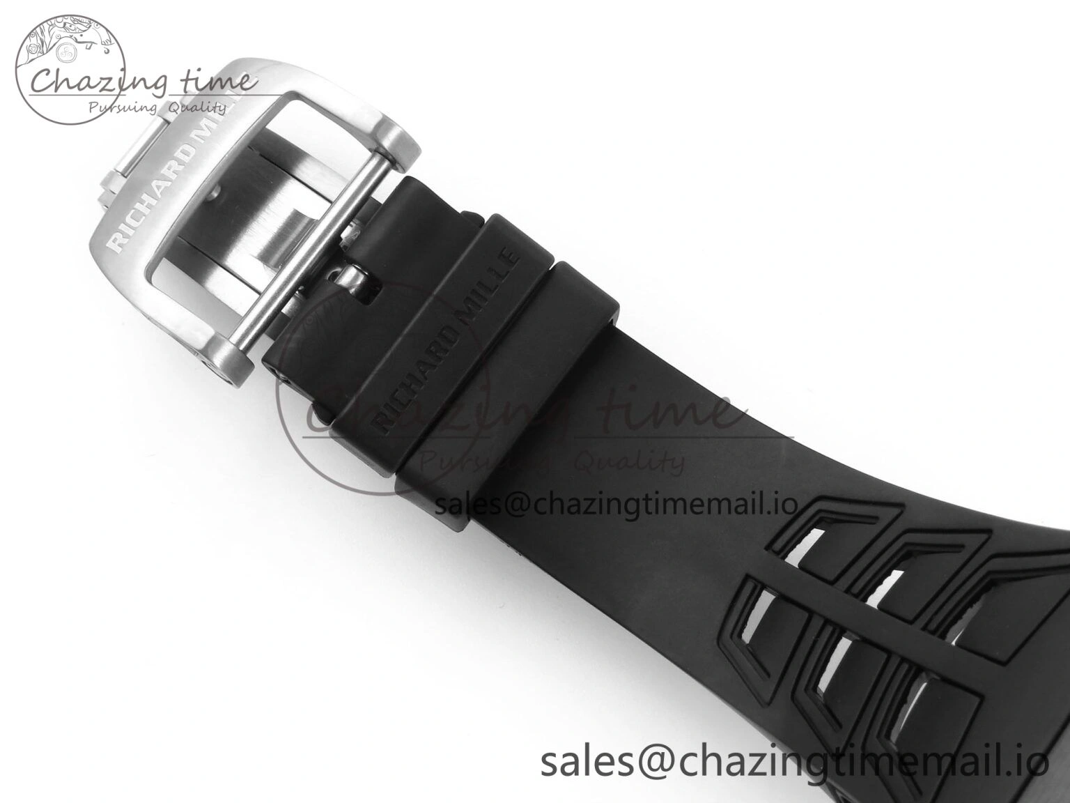 RM055 NTPT ZF 1:1 Best Edition RG Bezel Black Crown on Shark Rubber Strap RMUL2 Super Clone