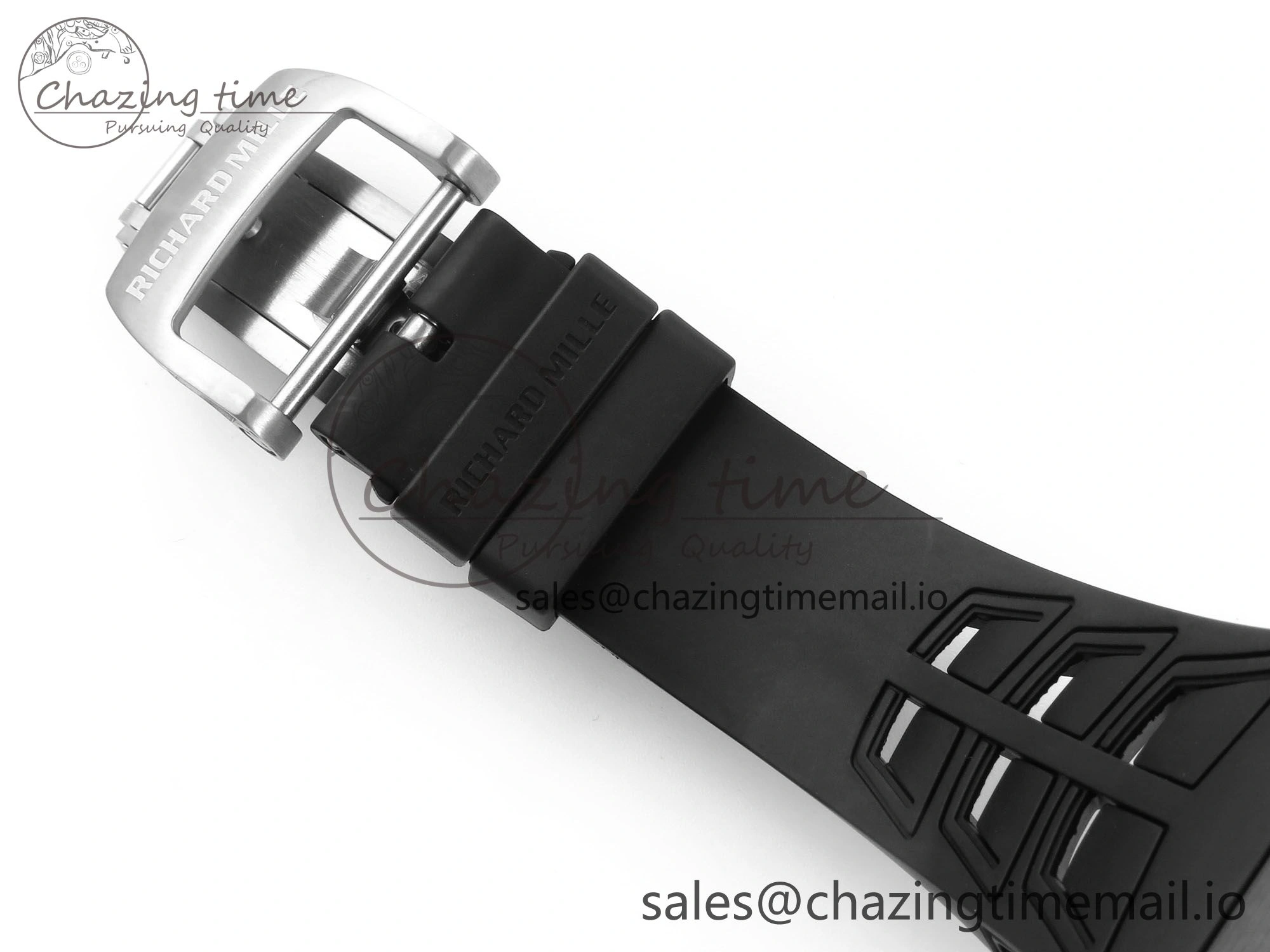 RM055 NTPT ZF 1:1 Best Edition RG Bezel Black Crown on Shark Rubber Strap RMUL2 Super Clone