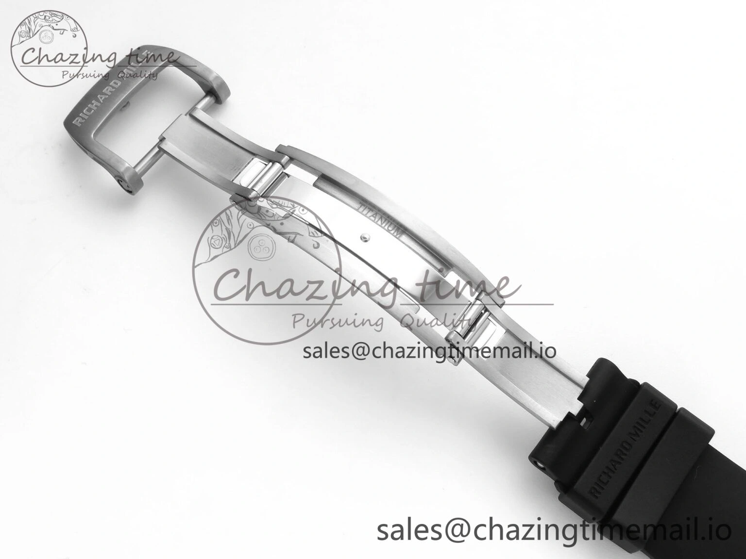 RM055 NTPT ZF 1:1 Best Edition RG Bezel Black Crown on Shark Rubber Strap RMUL2 Super Clone