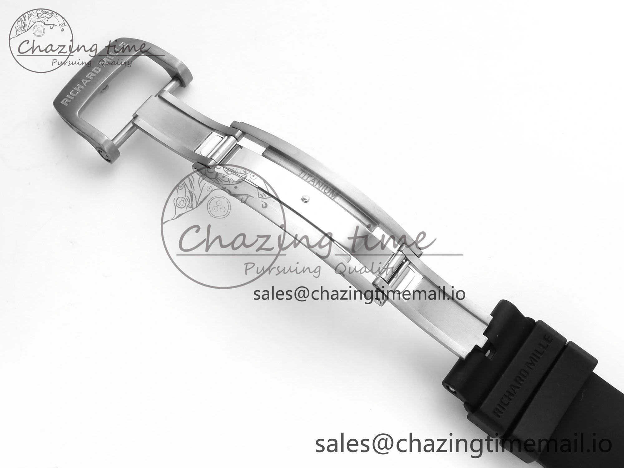 RM055 NTPT ZF 1:1 Best Edition RG Bezel Black Crown on Shark Rubber Strap RMUL2 Super Clone