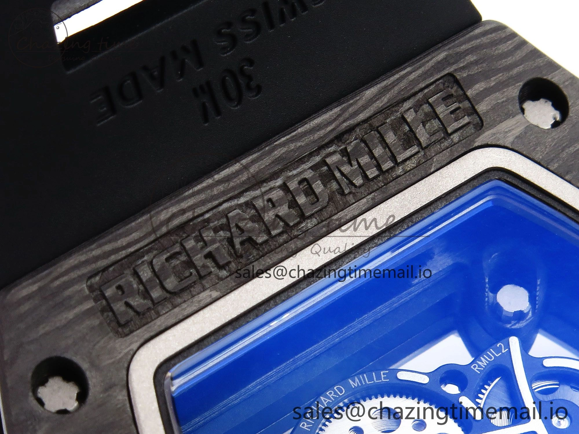 RM055 NTPT ZF 1:1 Best Edition White Bezel Red Crown on Black Rubber Strap RMUL2 Super Clone