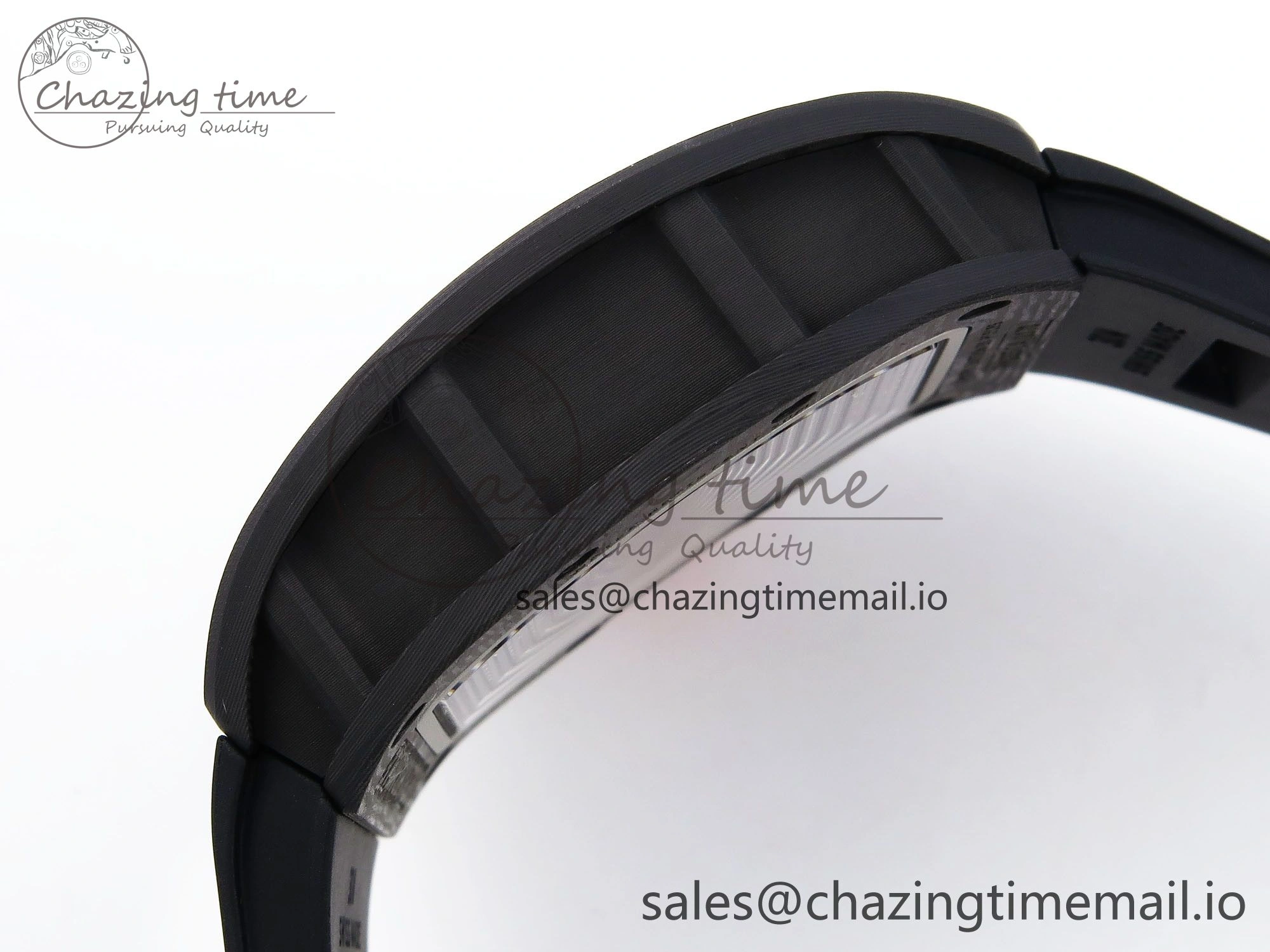 RM055 NTPT ZF 1:1 Best Edition White Bezel Red Crown on Black Rubber Strap RMUL2 Super Clone