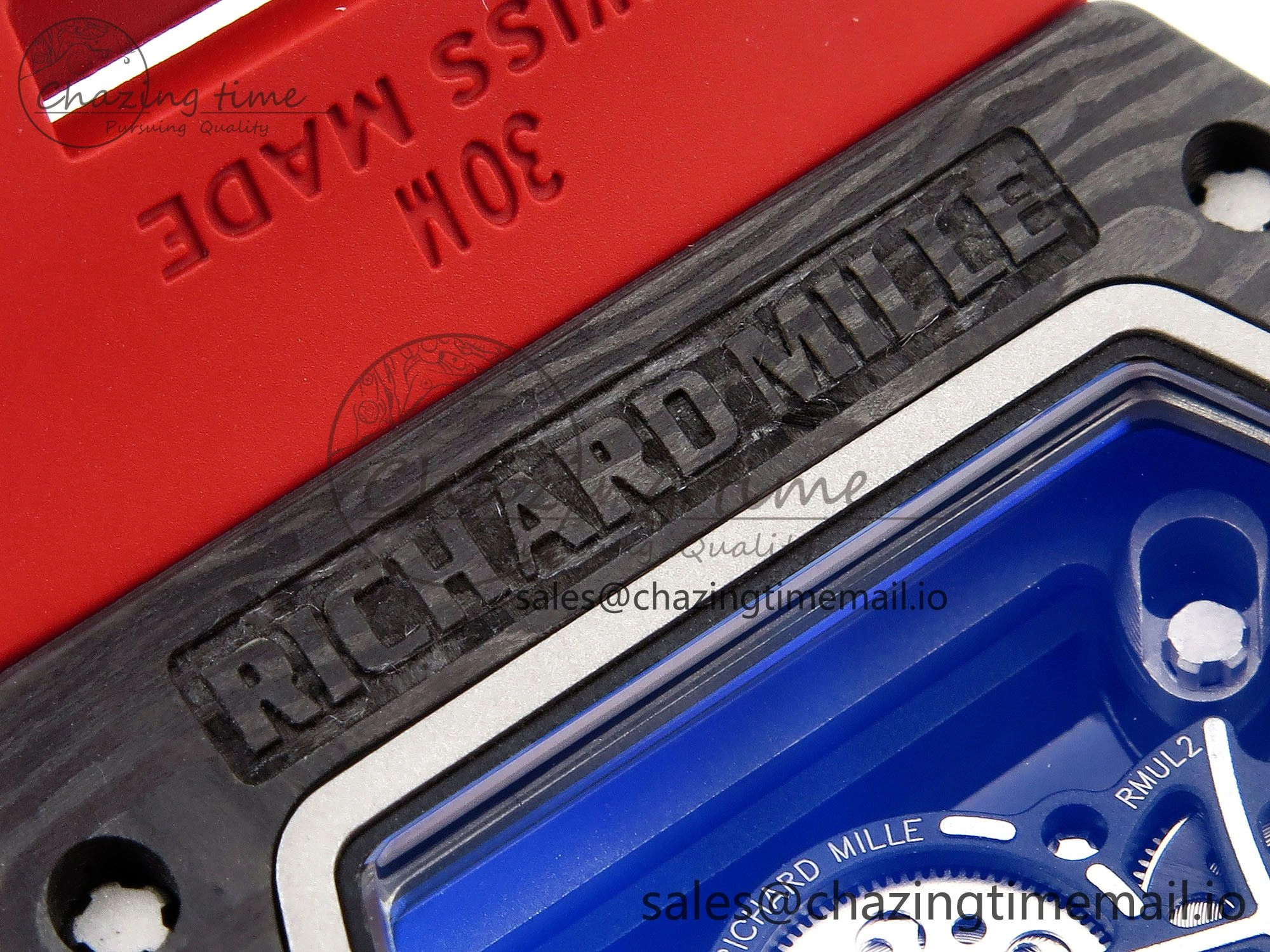RM055 NTPT ZF 1:1 Best Edition White Bezel Red Crown on Red Rubber Strap RMUL2 Super Clone
