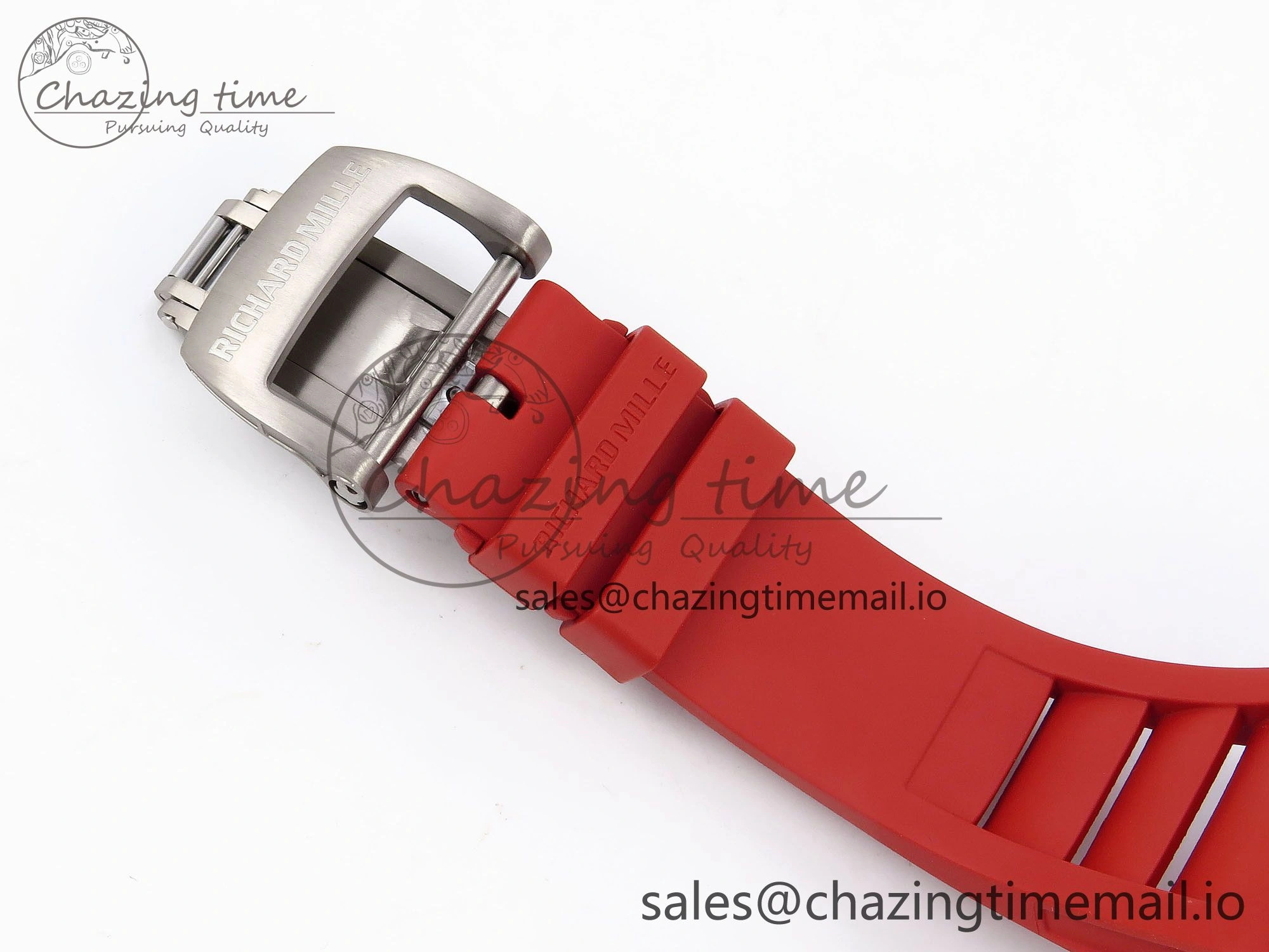 RM055 NTPT ZF 1:1 Best Edition White Bezel Red Crown on Red Rubber Strap RMUL2 Super Clone