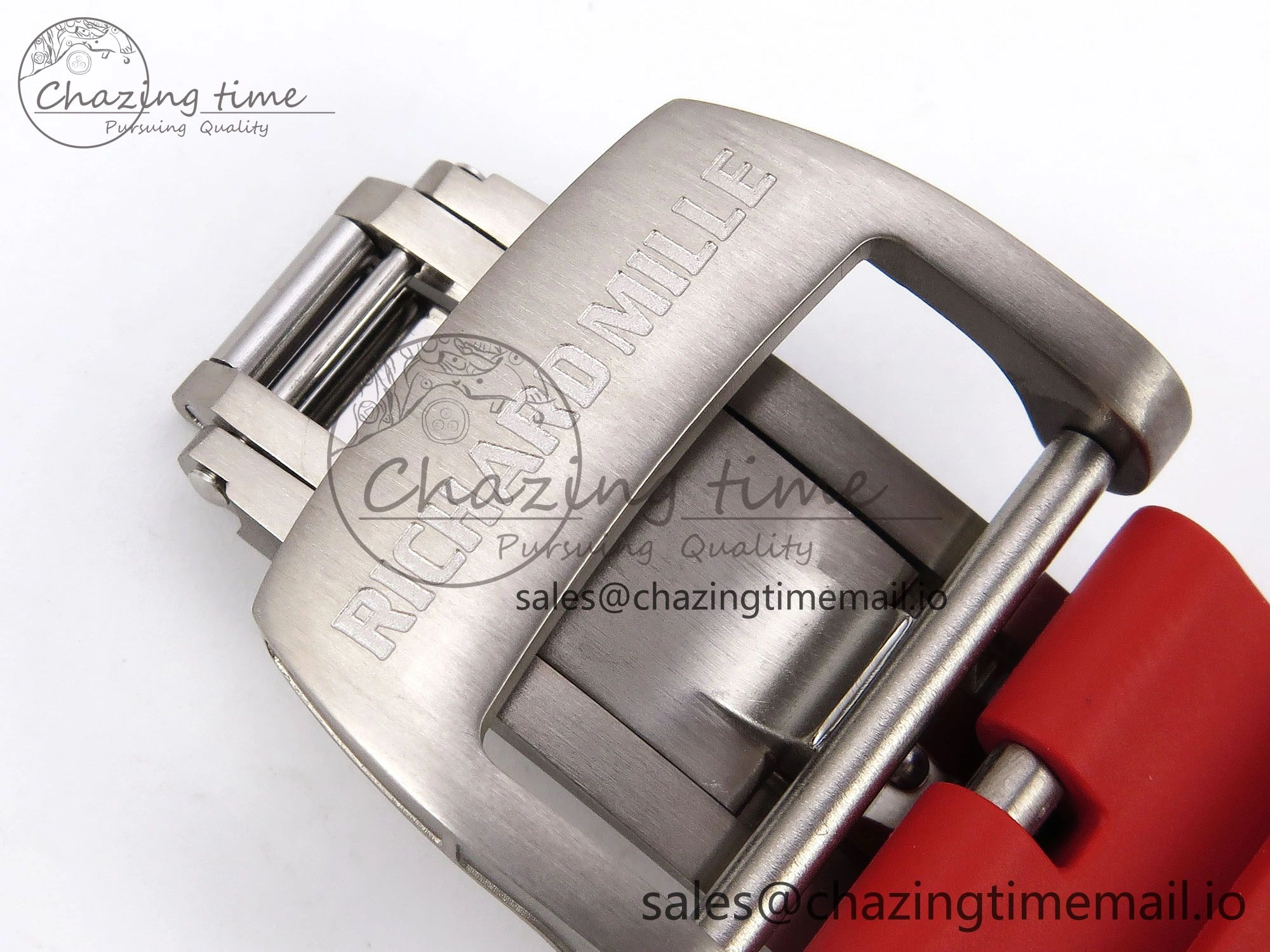 RM055 NTPT ZF 1:1 Best Edition White Bezel Red Crown on Red Rubber Strap RMUL2 Super Clone