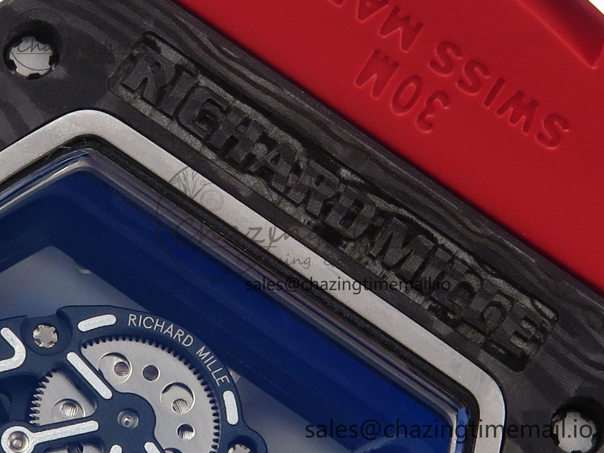 RM055 NTPT ZF 1:1 Best Edition White Bezel Red Crown on Shark Rubber Strap RMUL2 Super Clone