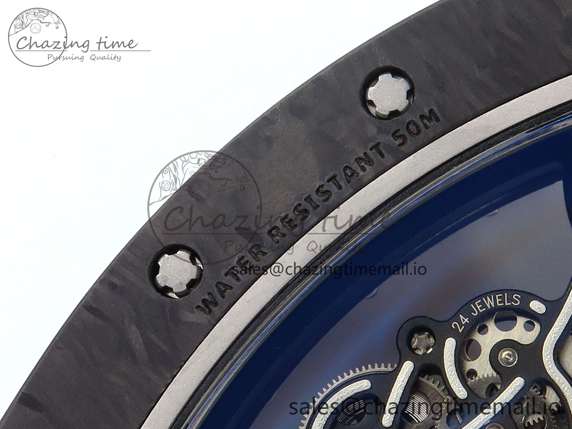 RM055 NTPT ZF 1:1 Best Edition White Bezel Red Crown on Shark Rubber Strap RMUL2 Super Clone