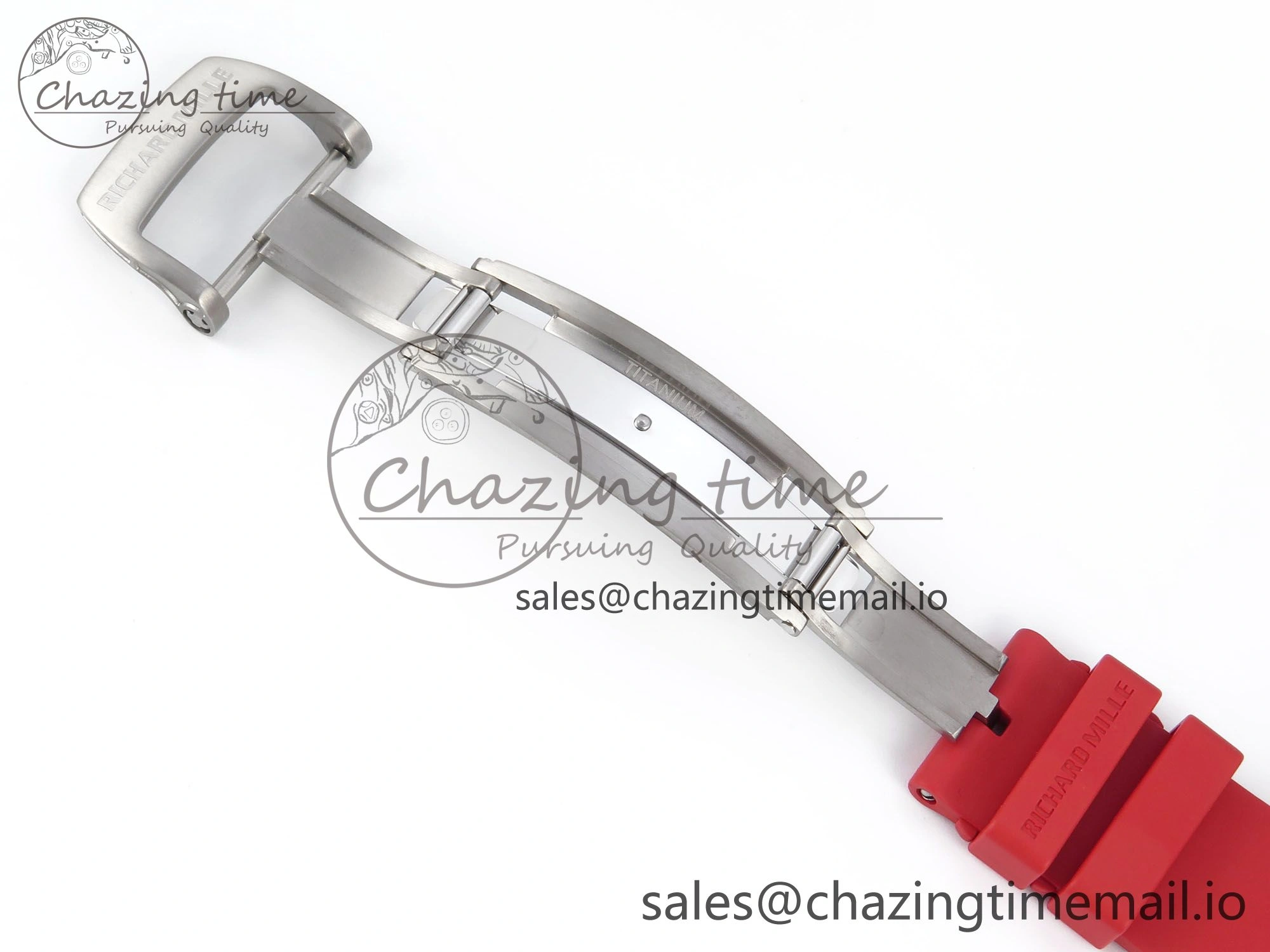 RM055 NTPT ZF 1:1 Best Edition White Bezel Red Crown on Shark Rubber Strap RMUL2 Super Clone