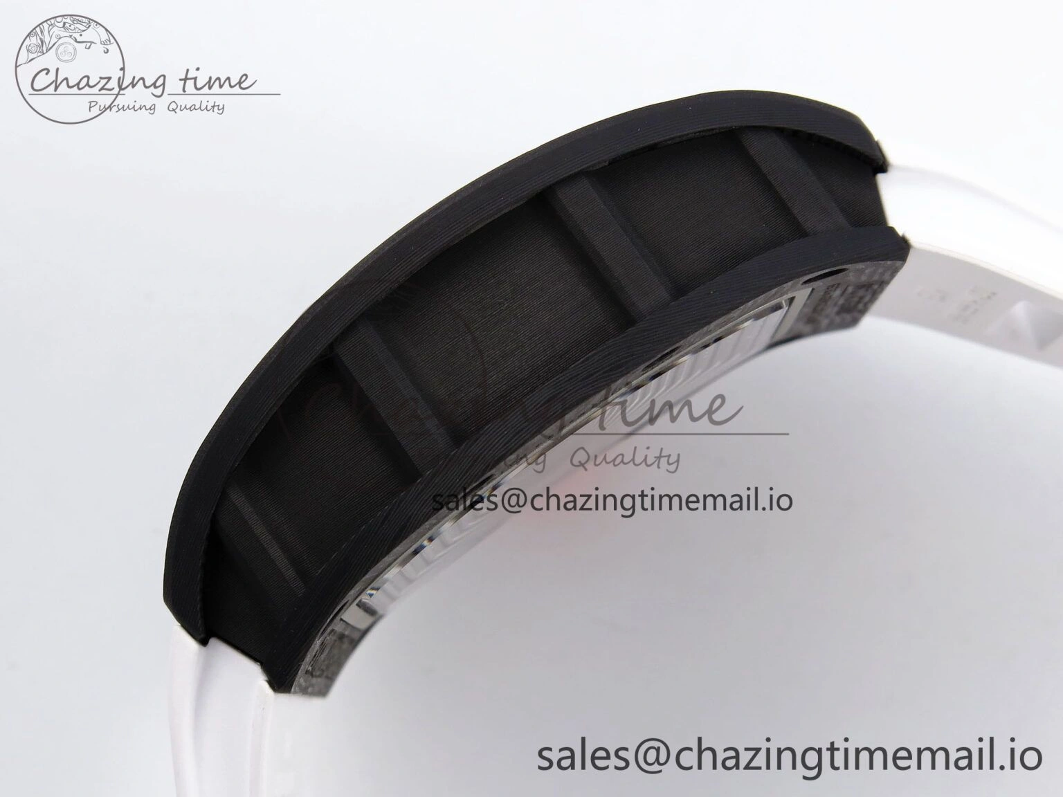 RM055 NTPT ZF 1:1 Best Edition White Bezel Red Crown on White Rubber Strap RMUL2 Super Clone