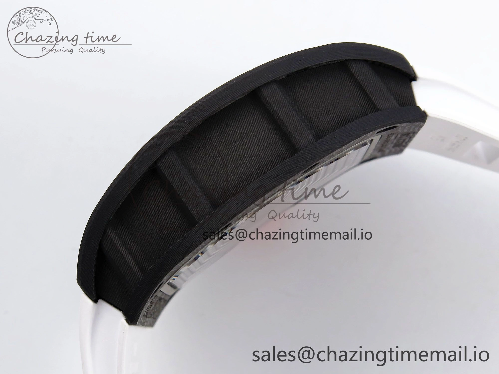RM055 NTPT ZF 1:1 Best Edition White Bezel Red Crown on White Rubber Strap RMUL2 Super Clone