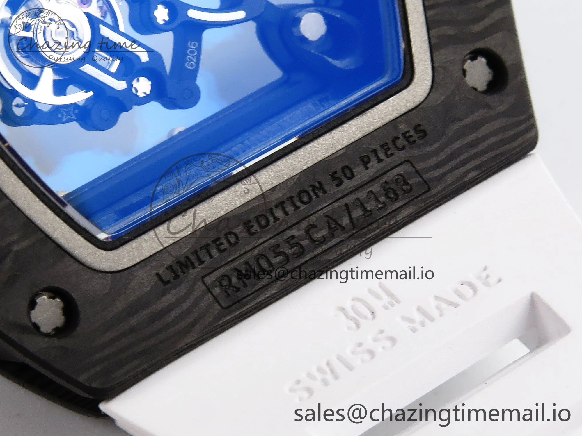 RM055 NTPT ZF 1:1 Best Edition White Bezel Red Crown on White Rubber Strap RMUL2 Super Clone