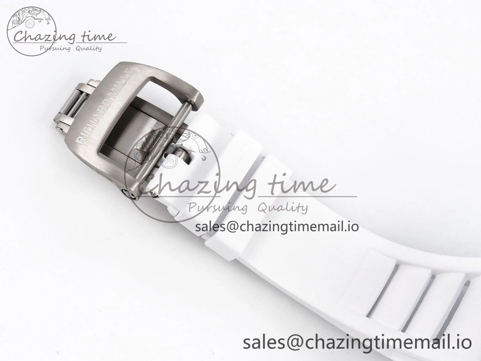 RM055 NTPT ZF 1:1 Best Edition White Bezel White Crown on Rubber Strap RMUL2 Super Clone