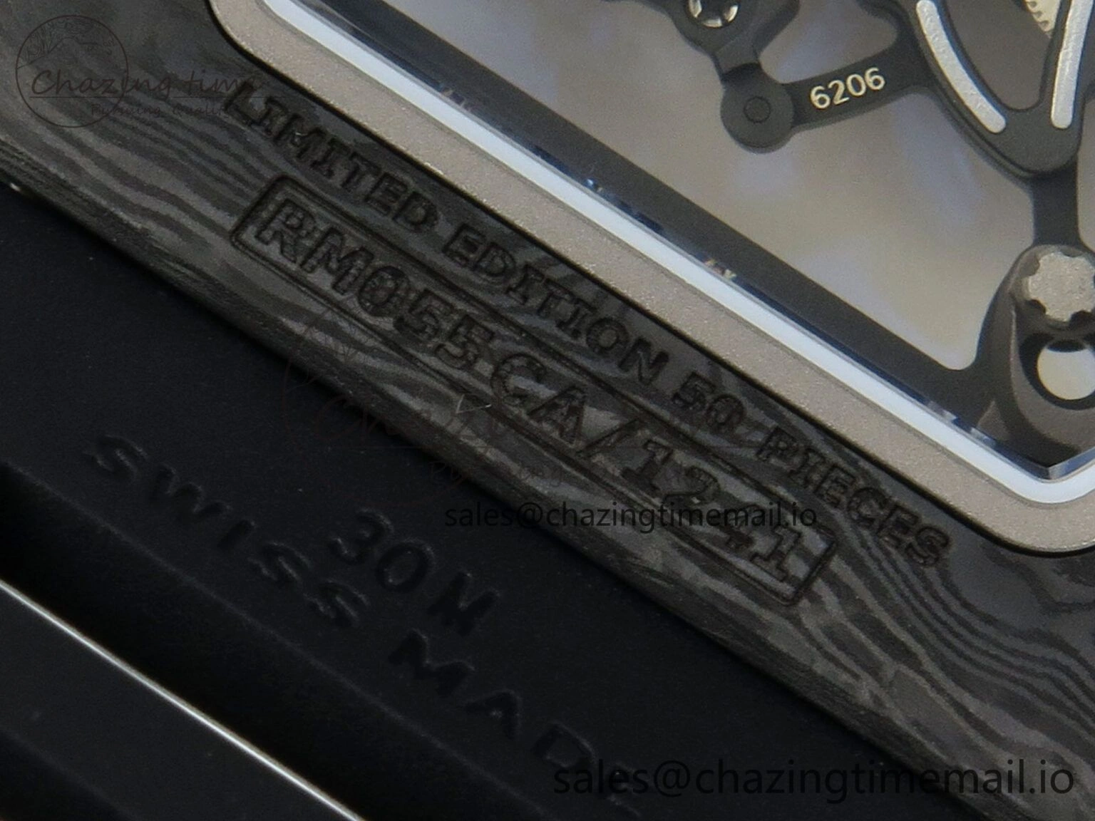 RM055 NTPT Ti MLF 1:1 Best Edition Black Bezel Red Crown on Rubber Strap RMUL2 Super Clone