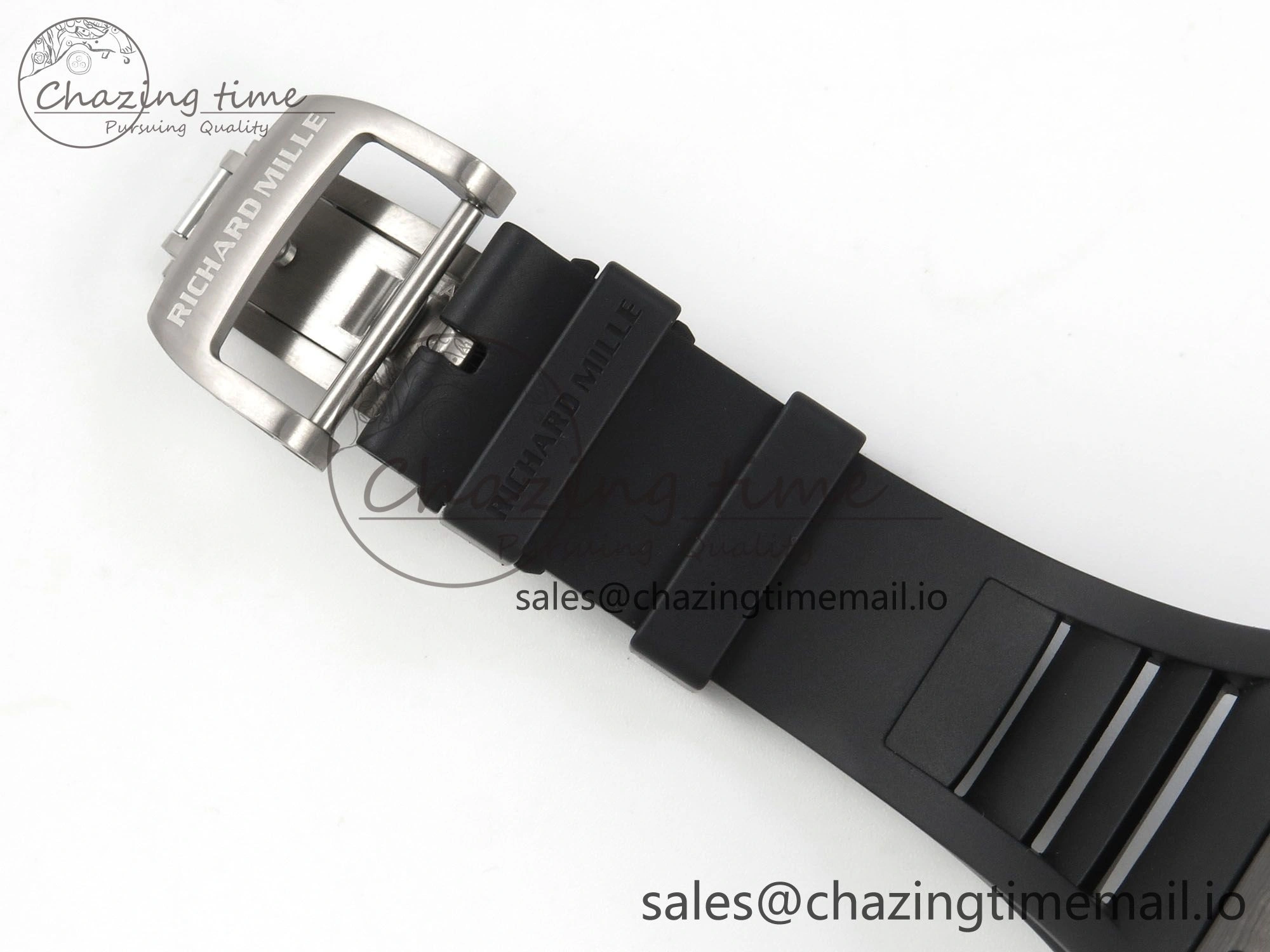 RM055 NTPT Ti MLF 1:1 Best Edition Black Bezel Red Crown on Rubber Strap RMUL2 Super Clone
