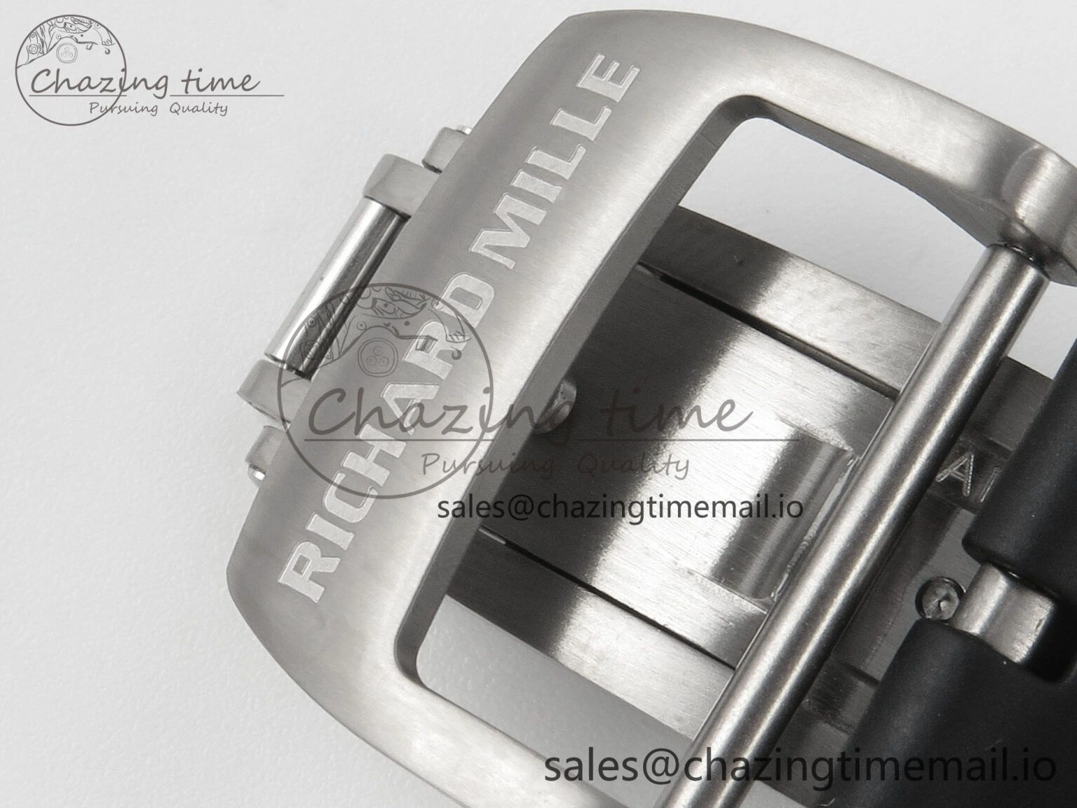 RM055 NTPT Ti MLF 1:1 Best Edition Black Bezel Red Crown on Rubber Strap RMUL2 Super Clone