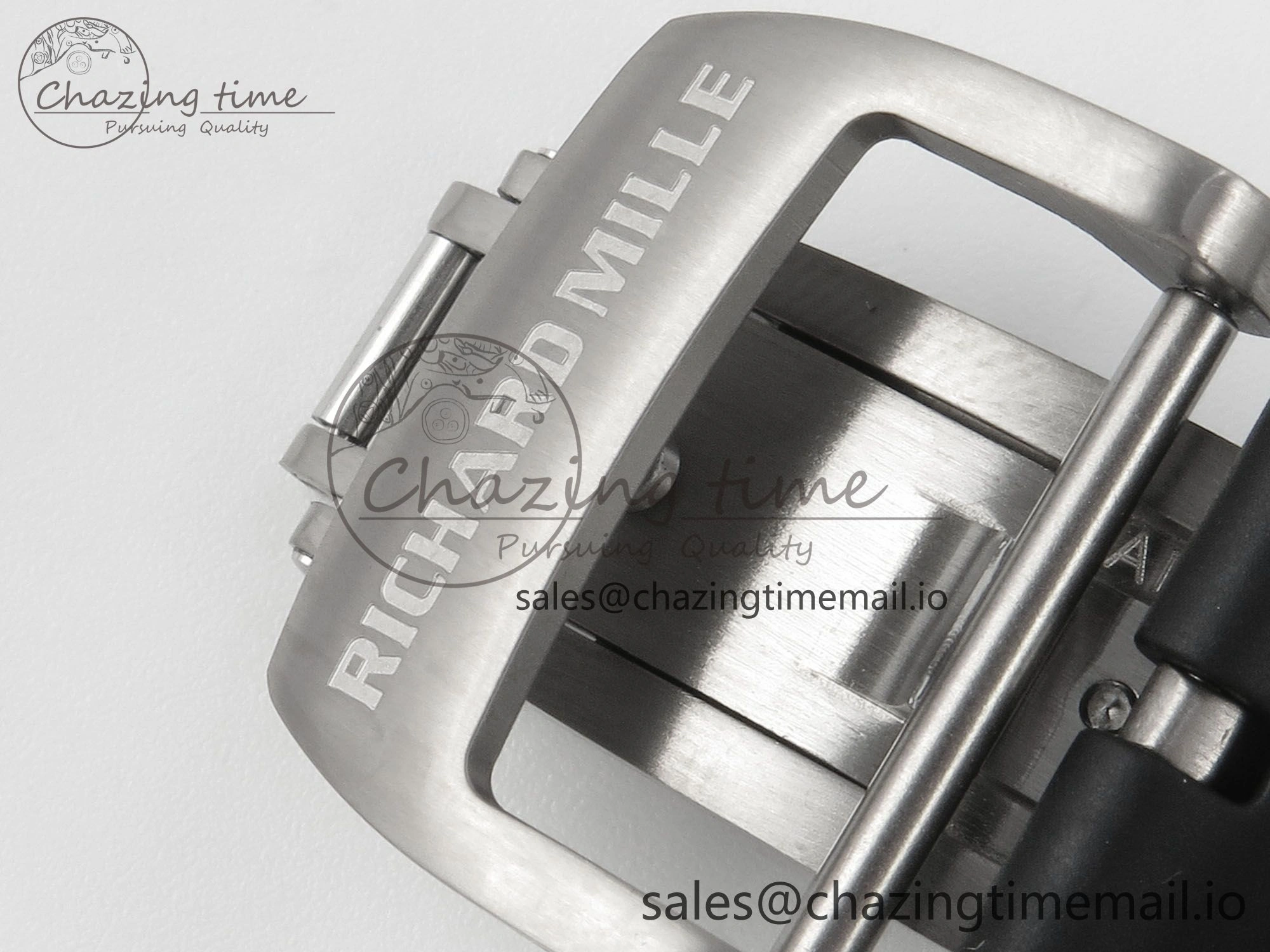 RM055 NTPT Ti MLF 1:1 Best Edition Black Bezel Red Crown on Rubber Strap RMUL2 Super Clone