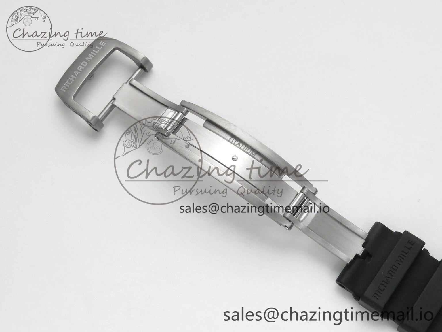 RM055 NTPT Ti MLF 1:1 Best Edition Black Bezel Red Crown on Rubber Strap RMUL2 Super Clone