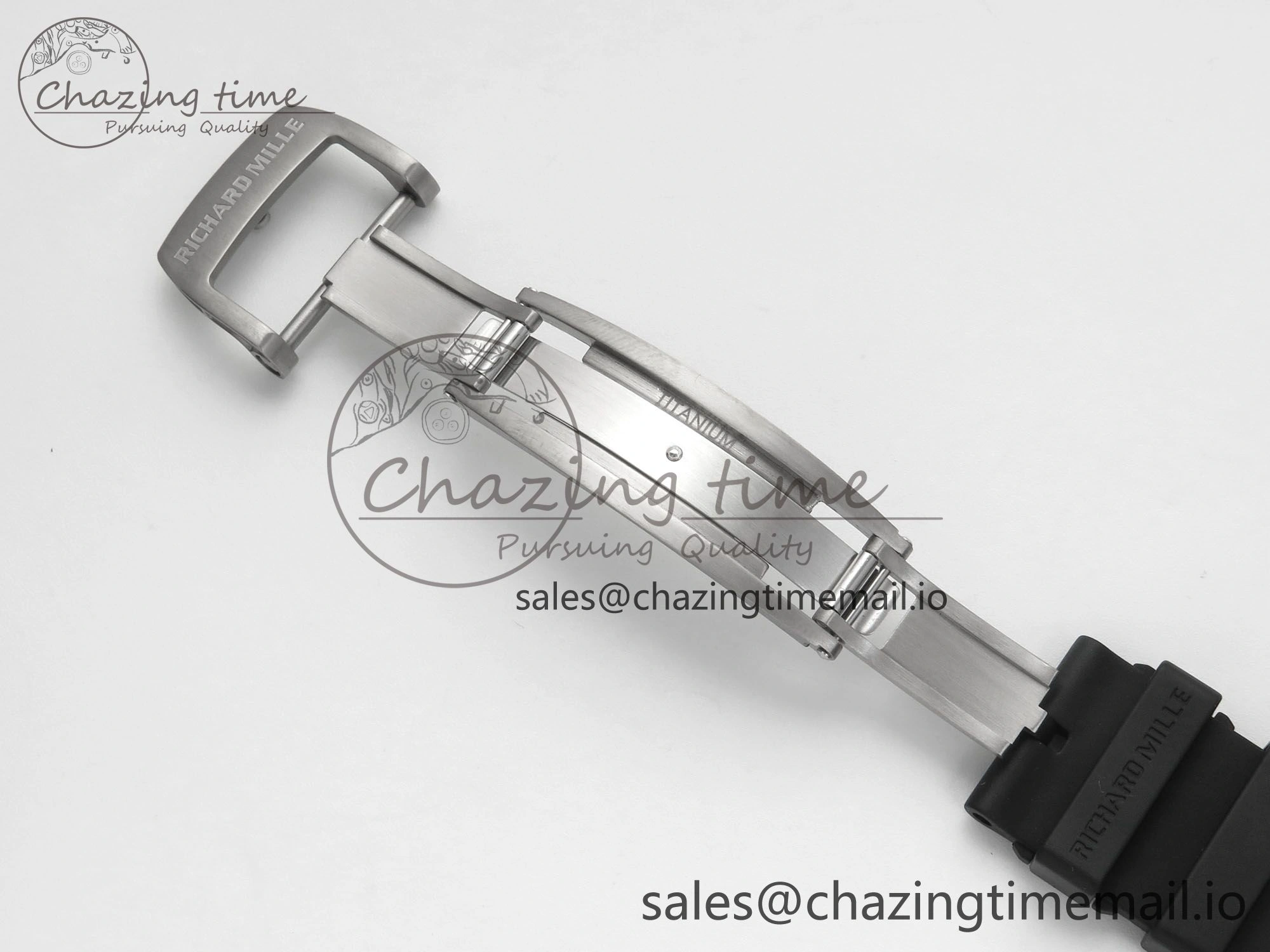 RM055 NTPT Ti MLF 1:1 Best Edition Black Bezel Red Crown on Rubber Strap RMUL2 Super Clone