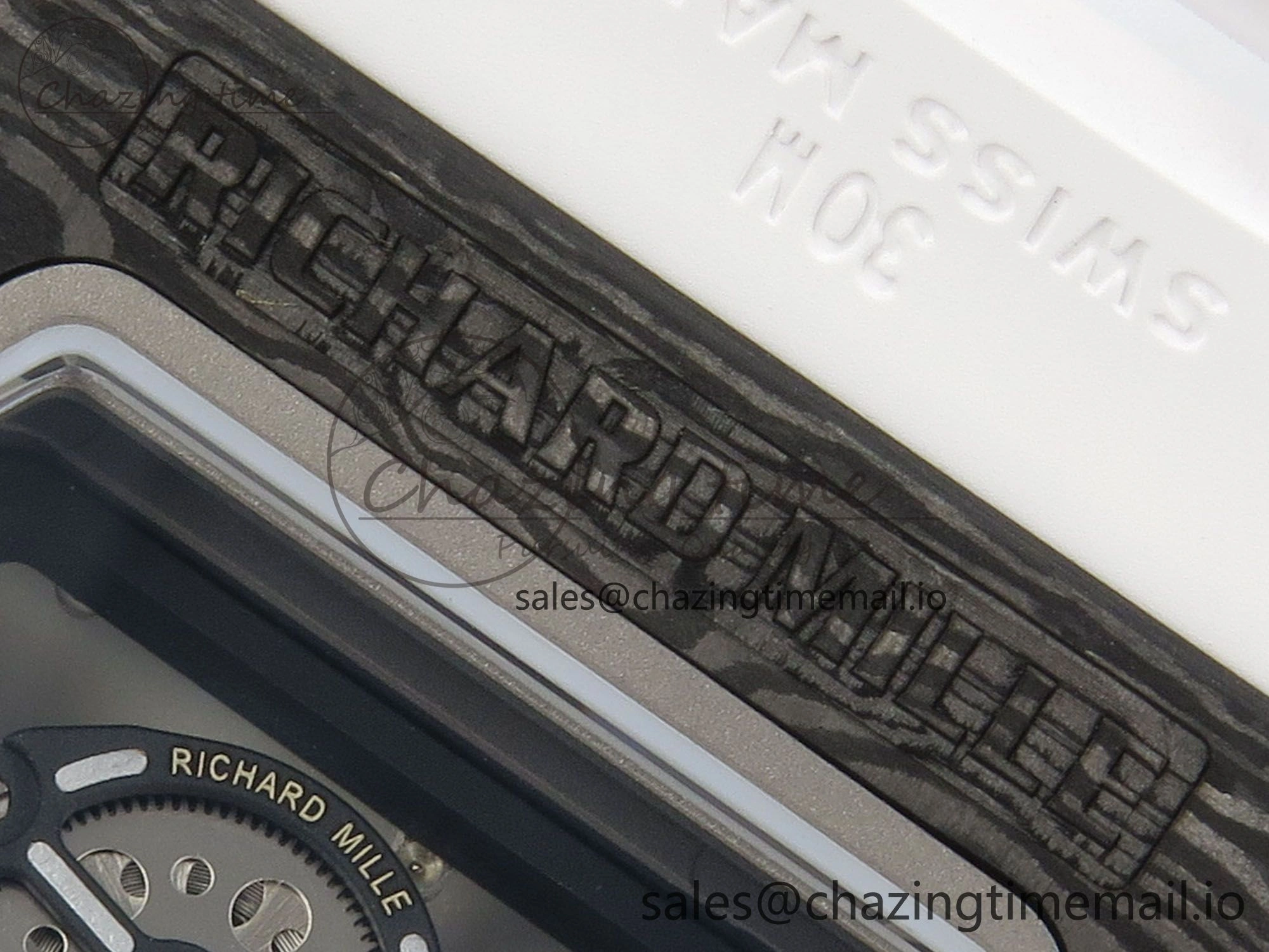 RM055 NTPT Ti MLF 1:1 Best Edition White Bezel White Crown on Rubber Strap RMUL2 Super Clone