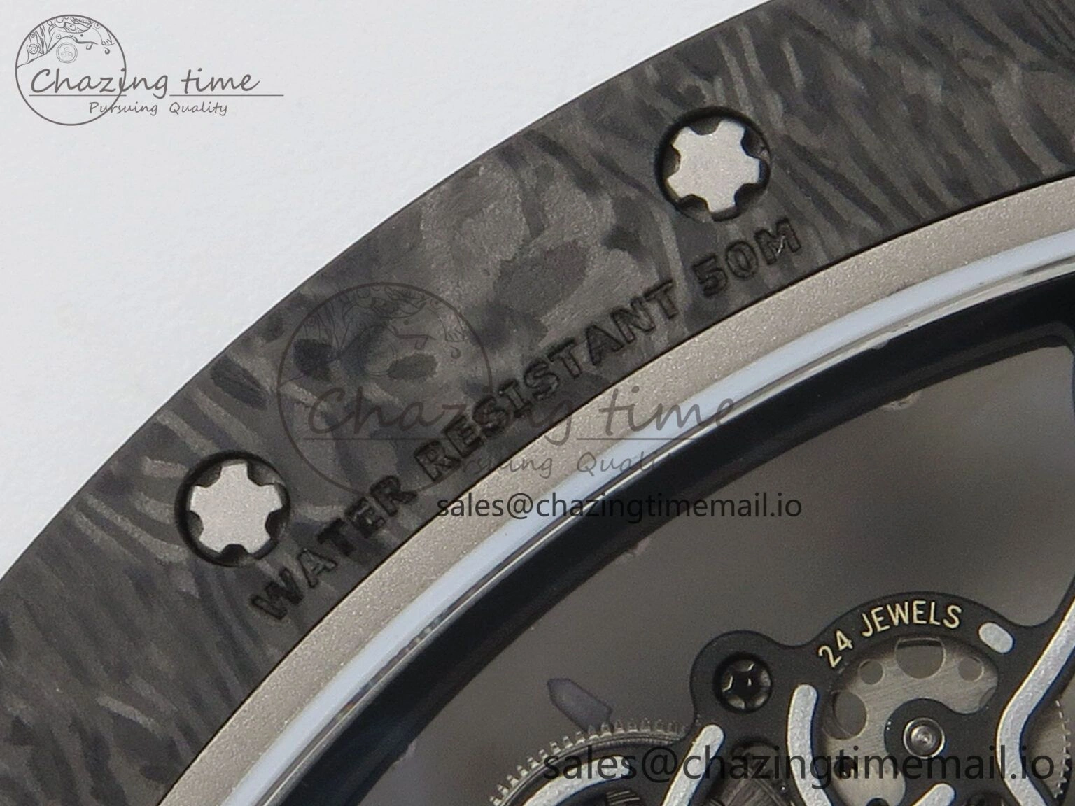 RM055 NTPT Ti MLF 1:1 Best Edition White Bezel White Crown on Rubber Strap RMUL2 Super Clone