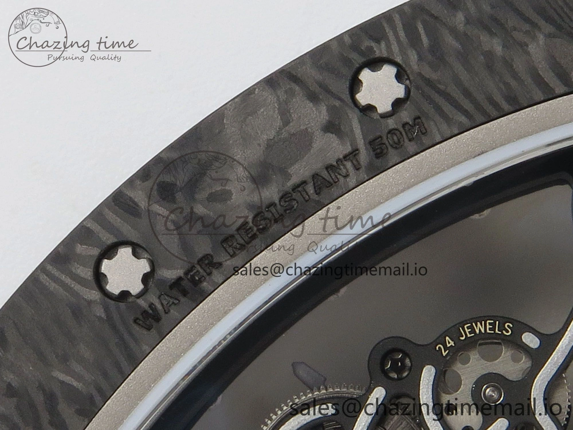 RM055 NTPT Ti MLF 1:1 Best Edition White Bezel White Crown on Rubber Strap RMUL2 Super Clone