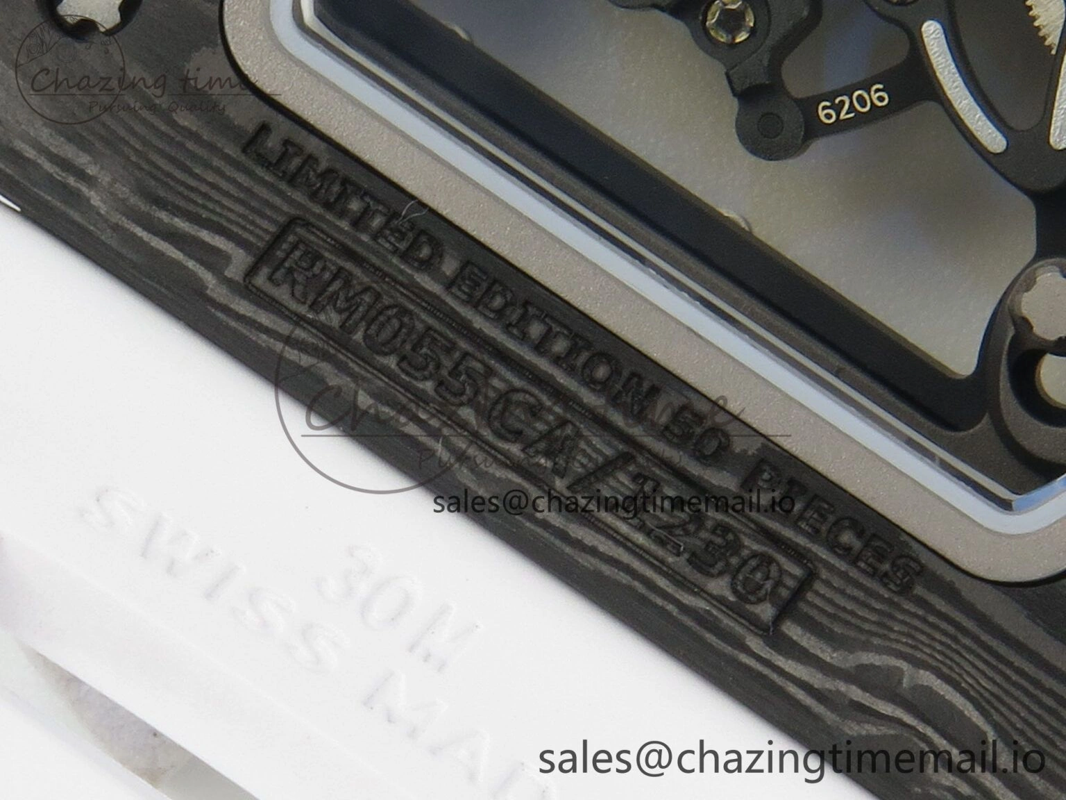 RM055 NTPT Ti MLF 1:1 Best Edition White Bezel White Crown on Rubber Strap RMUL2 Super Clone