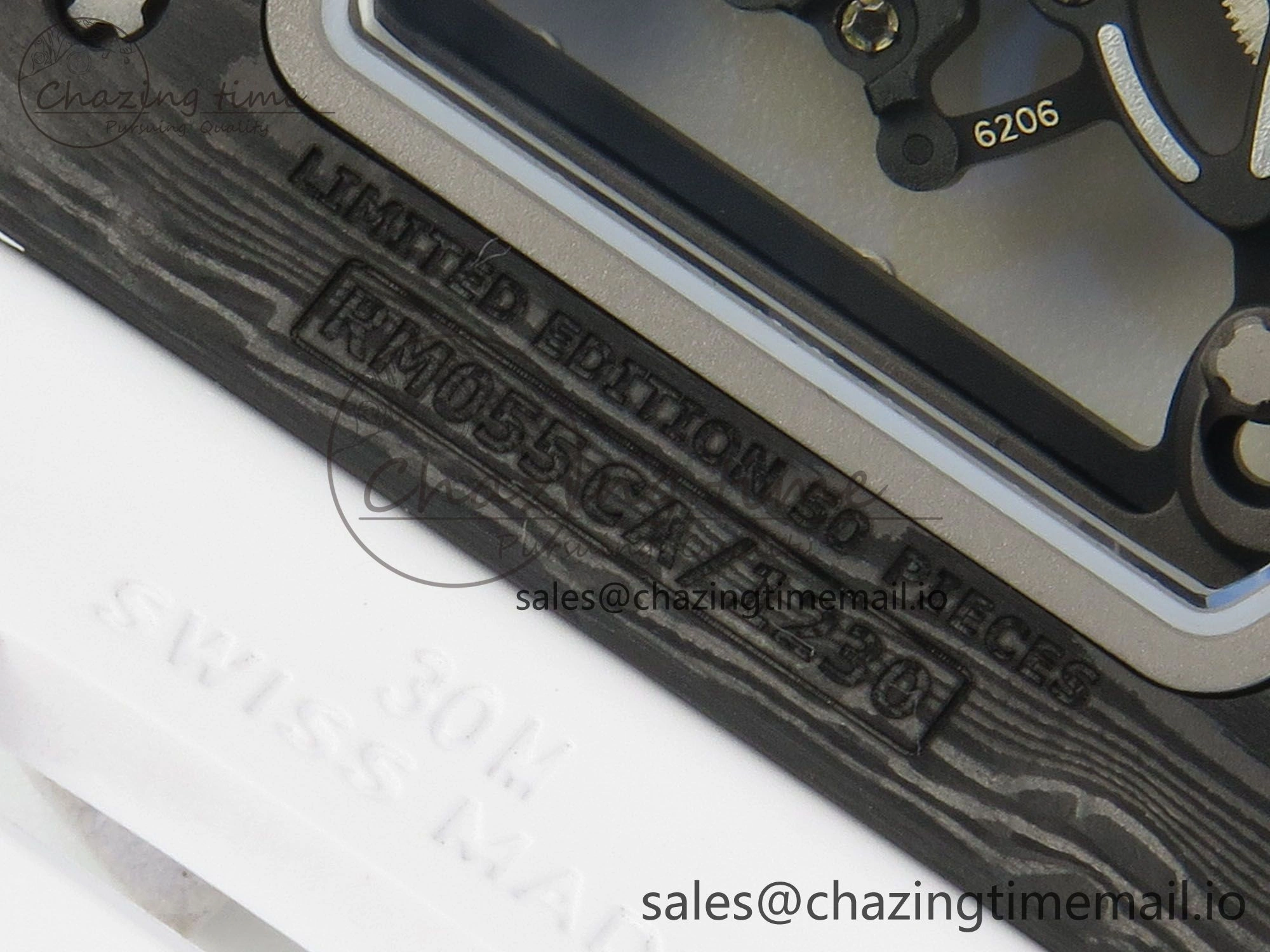 RM055 NTPT Ti MLF 1:1 Best Edition White Bezel White Crown on Rubber Strap RMUL2 Super Clone