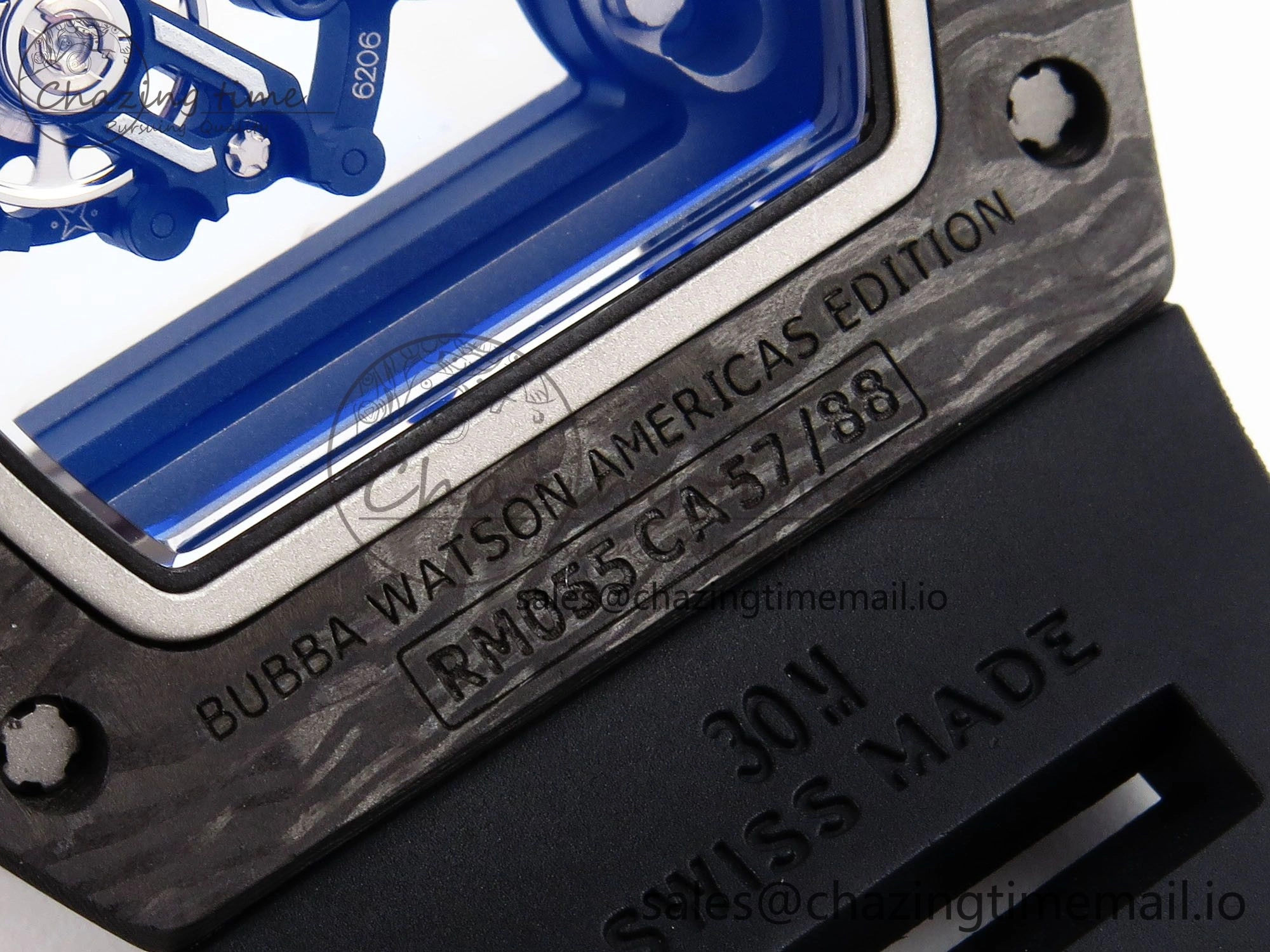 RM055 NTPT Ti ZF 1:1 Best Edition White Bezel Black Crown on Rubber Strap RMUL2 Super Clone
