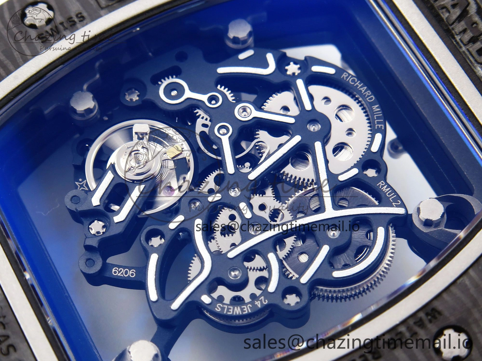 RM055 NTPT Ti ZF 1:1 Best Edition White Bezel White Crown on Rubber Strap RMUL2 Super Clone