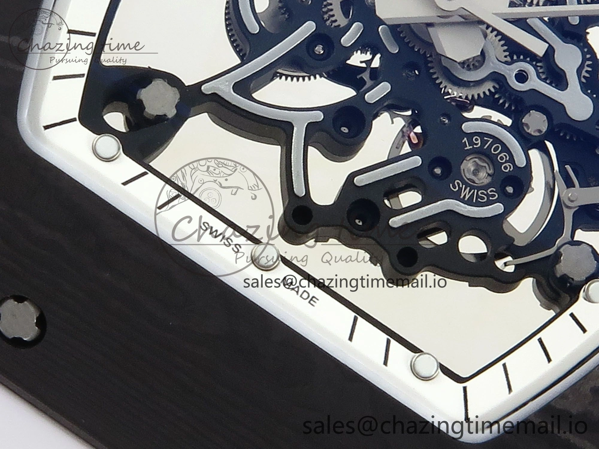 RM055 NTPT Ti ZF 1:1 Best Edition White Bezel White Crown on Shark Rubber Strap RMUL2 Super Clone